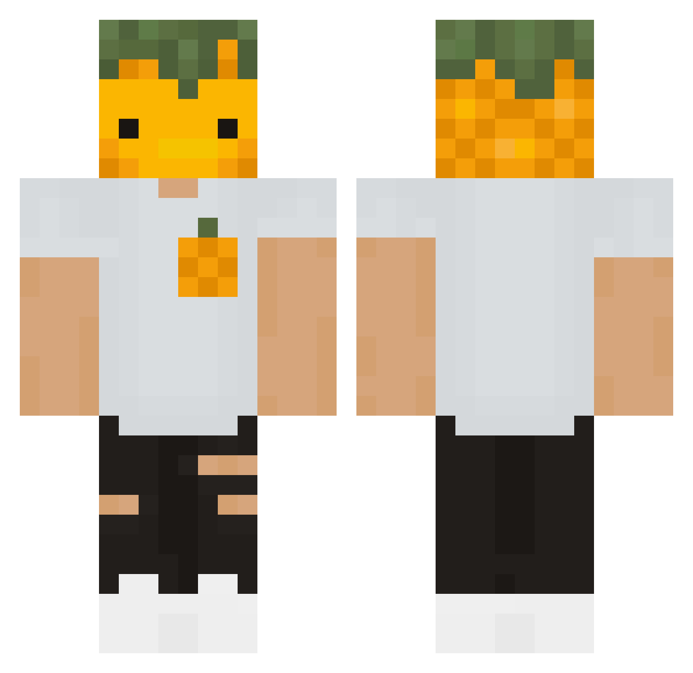 CruZx_ Minecraft skin, front and back view