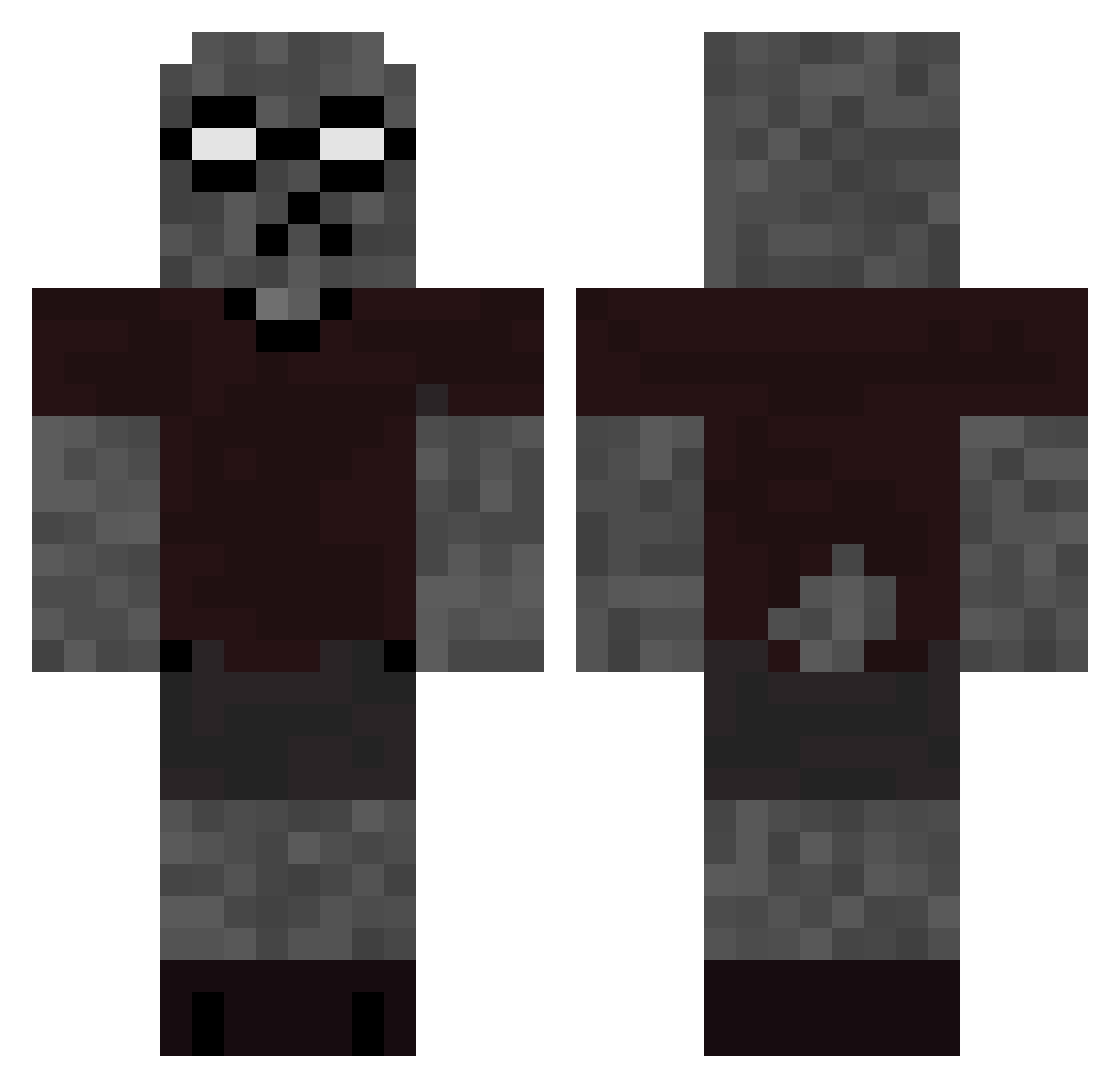 Frostfire516644 Minecraft skin, front and back view