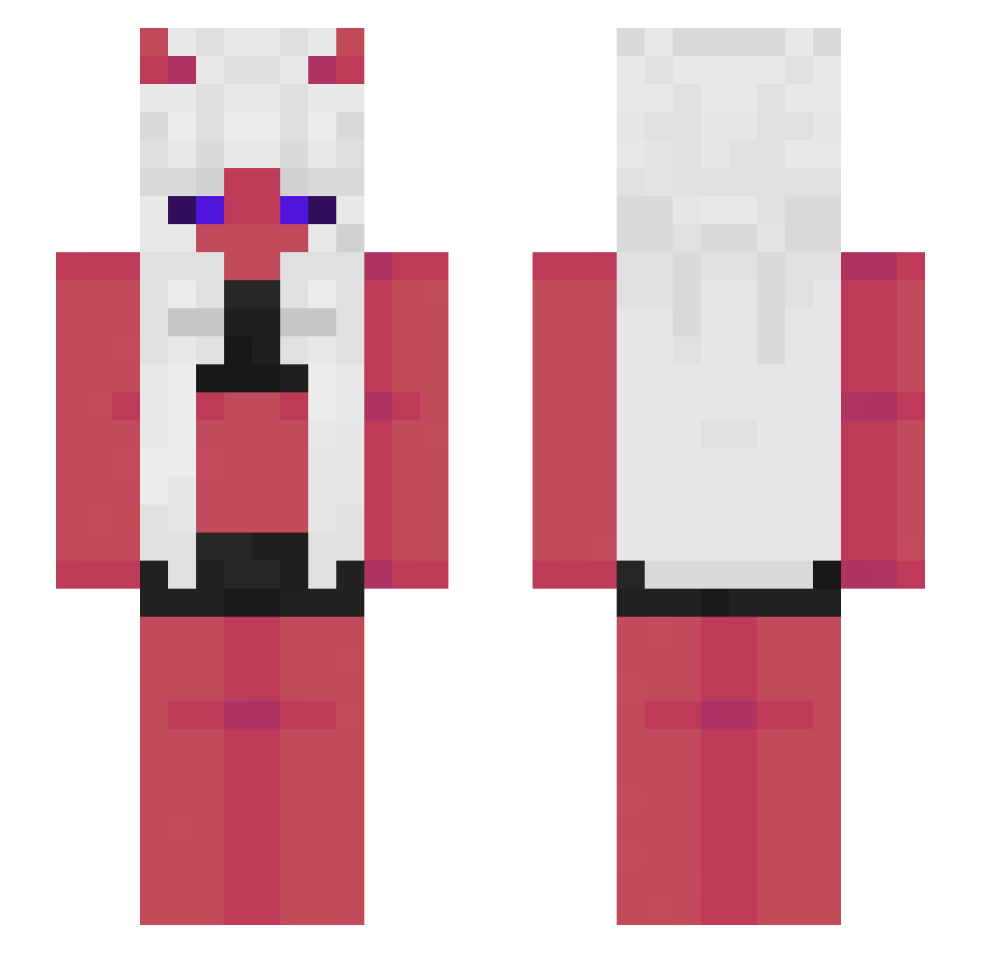 SKRS0422 Minecraft skin, front and back view