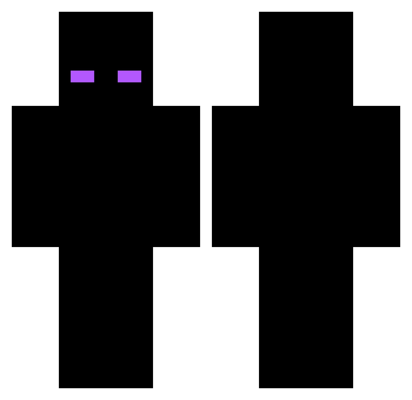 Zyloar Minecraft skin, front and back view