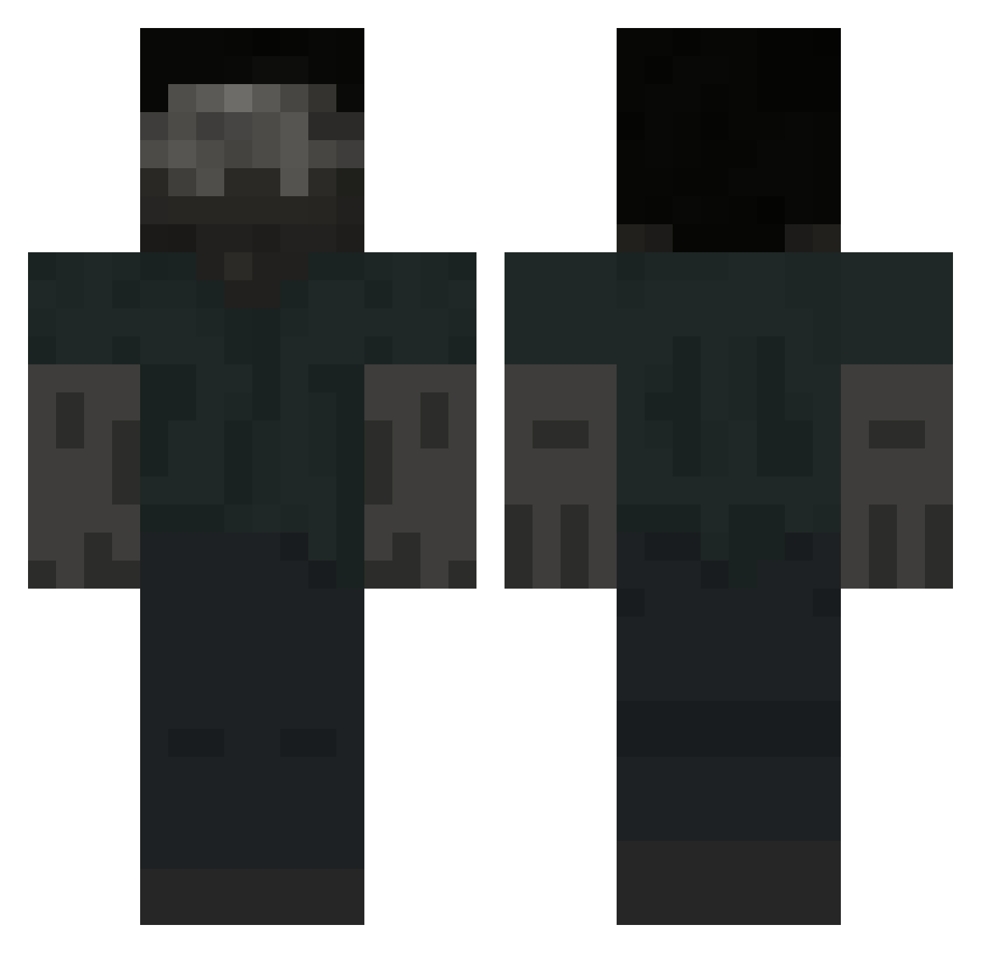 Apoli0n Minecraft skin, front and back view