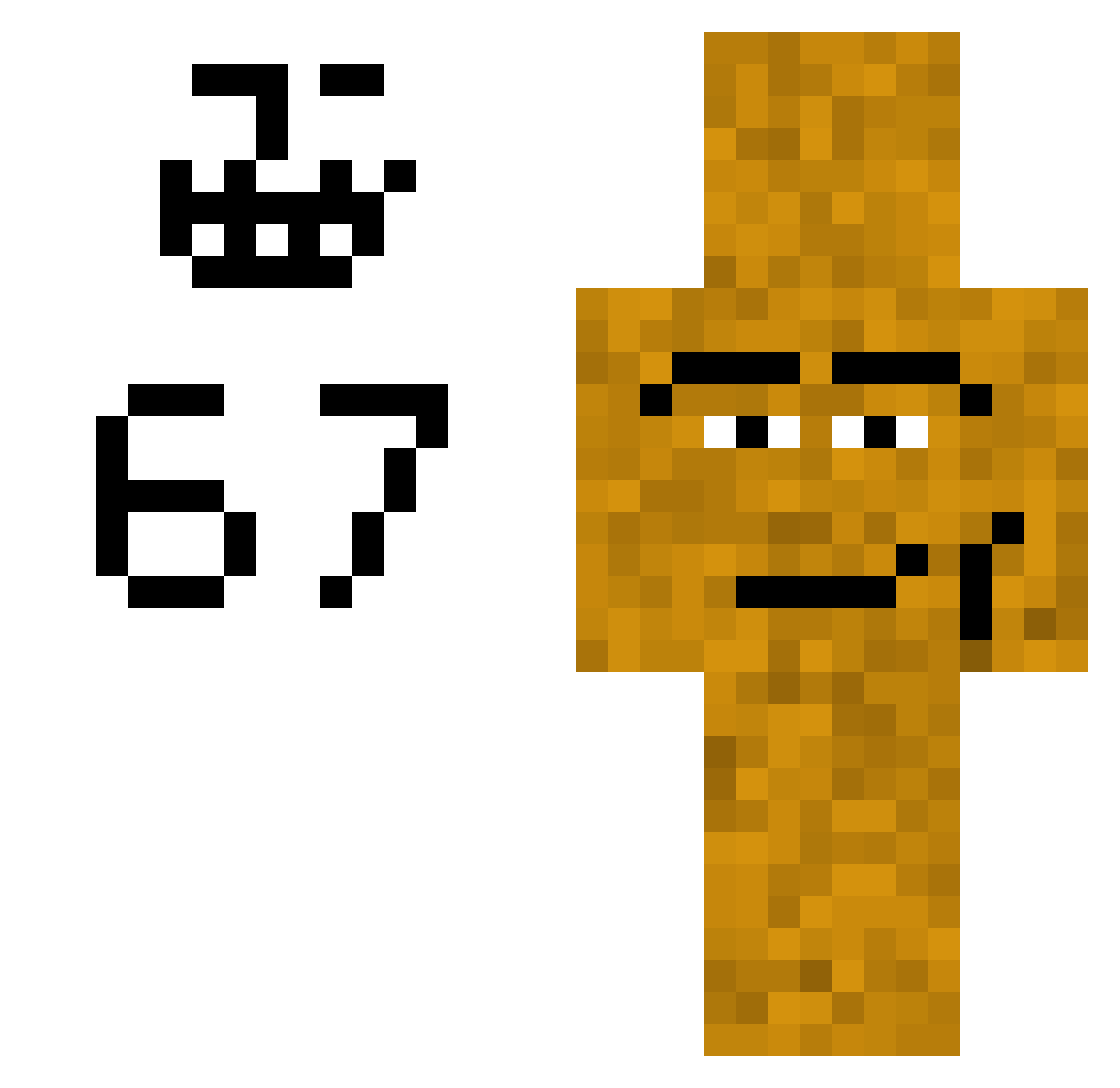 potatoboy39 Minecraft skin, front and back view