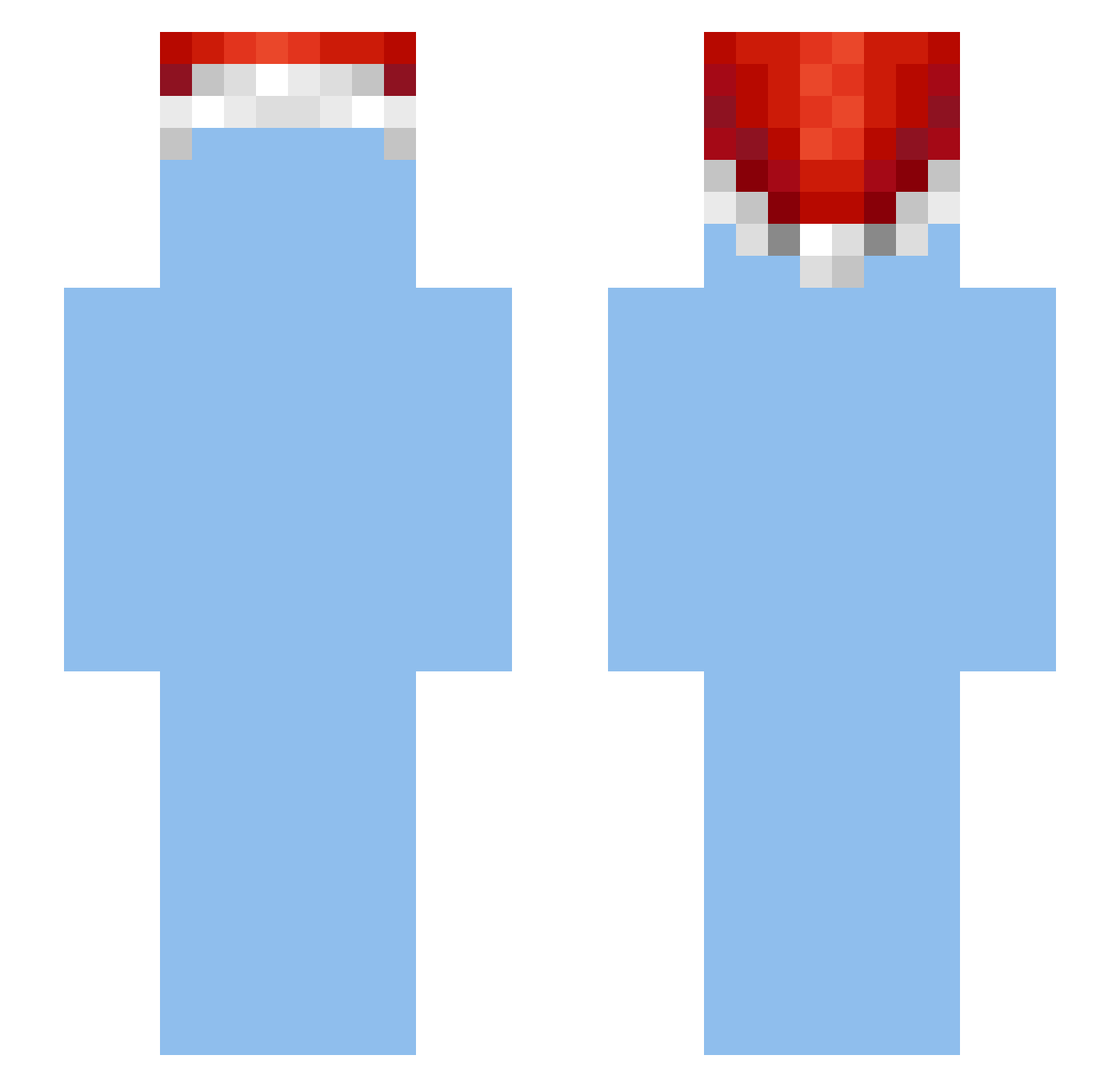 Tiimizzz Minecraft skin, front and back view