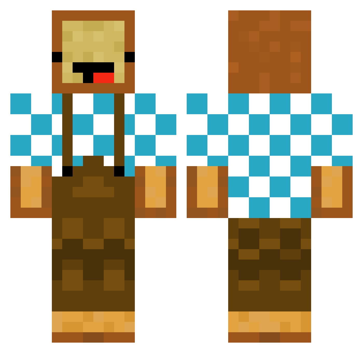 Jannisssssssss Minecraft skin, front and back view