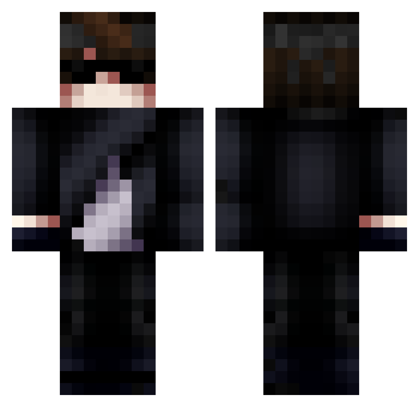marvych Minecraft skin, front and back view