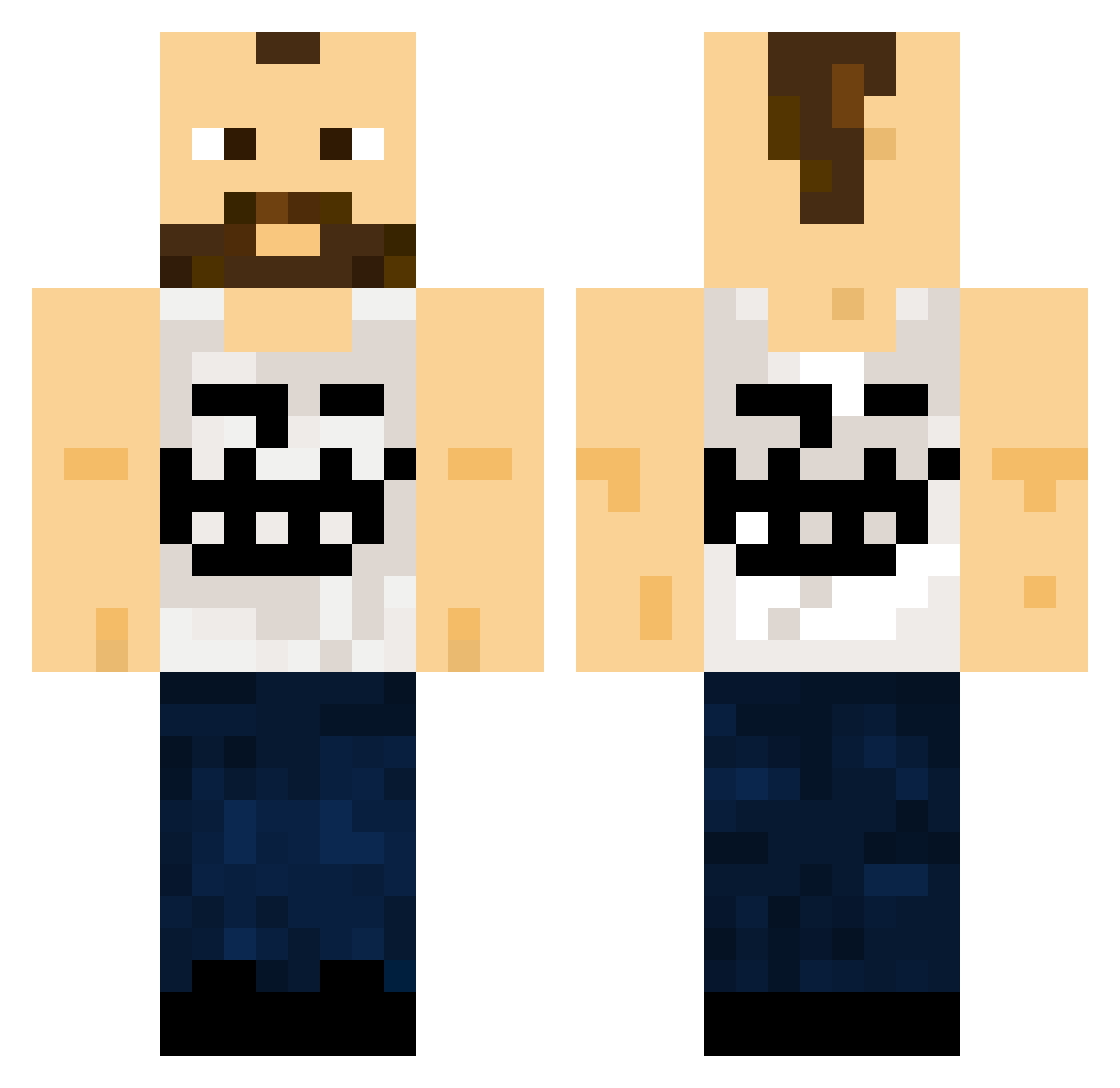 EsperCheese Minecraft skin, front and back view