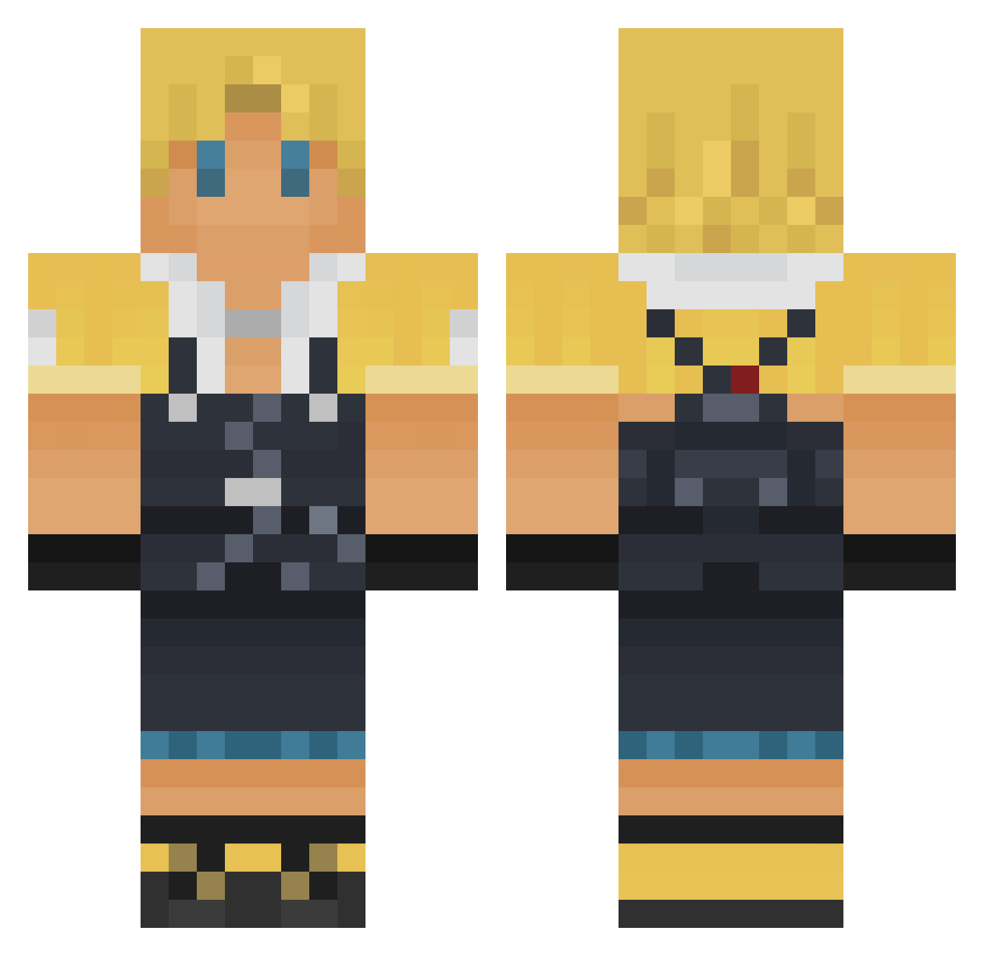 nigihayatoon Minecraft skin, front and back view