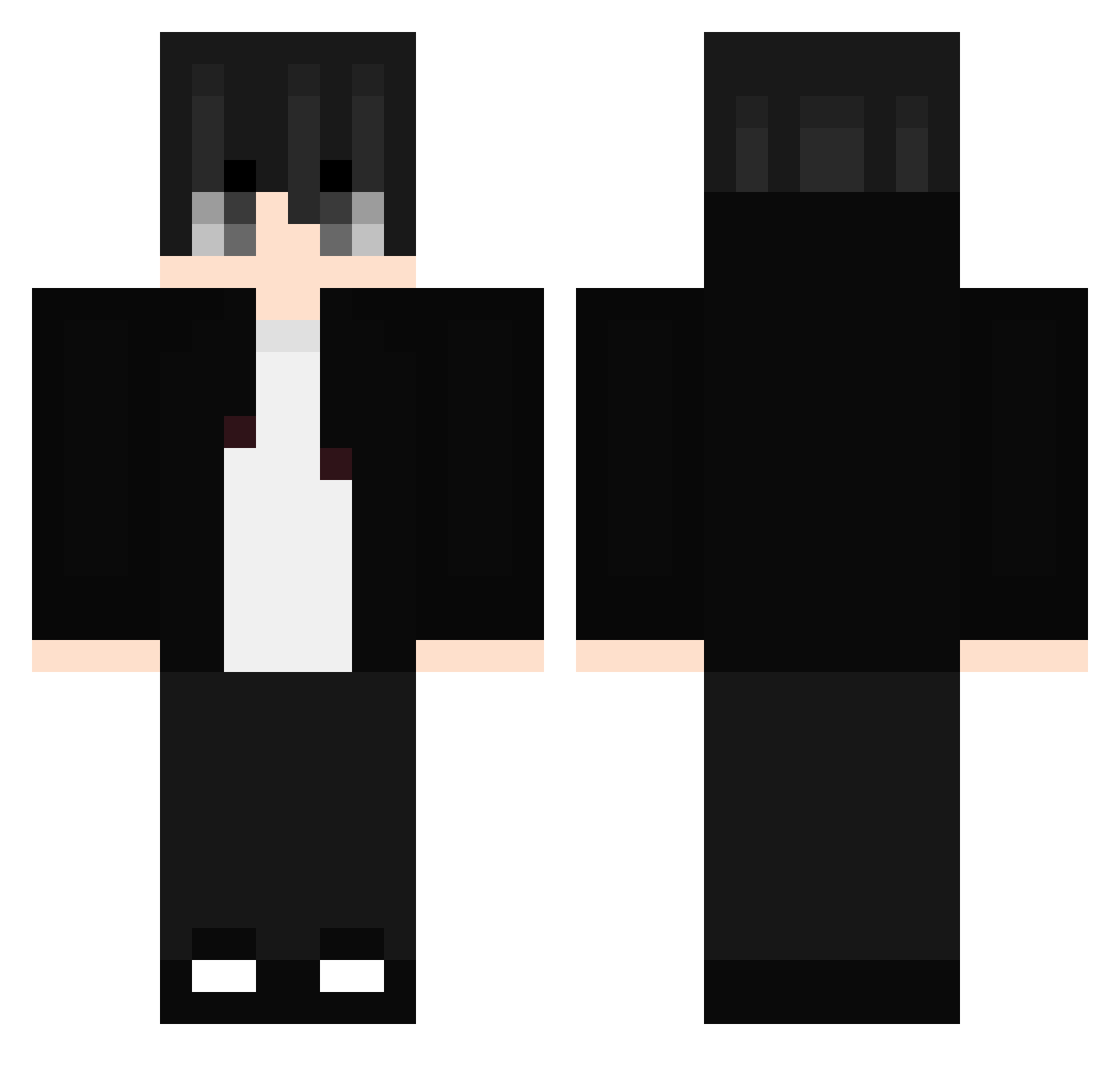 V0nzi Minecraft skin, front and back view