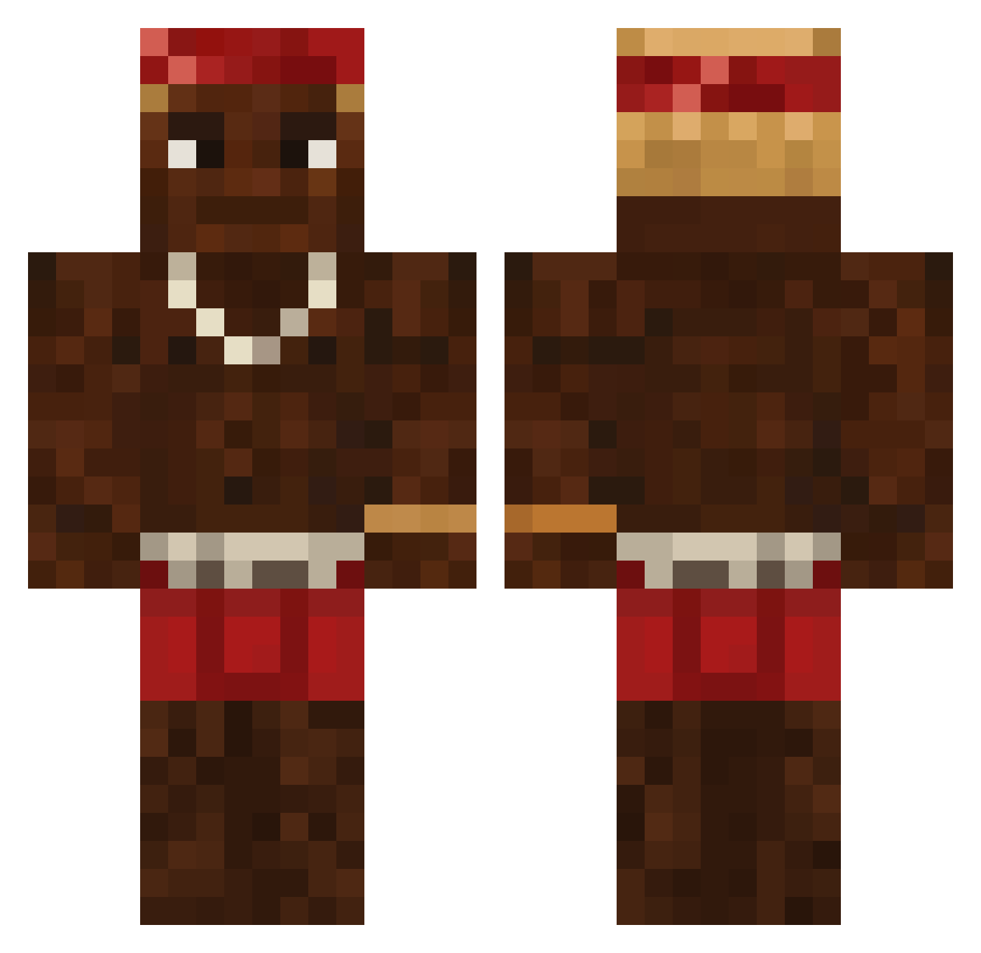 JAY420_ Minecraft skin, front and back view