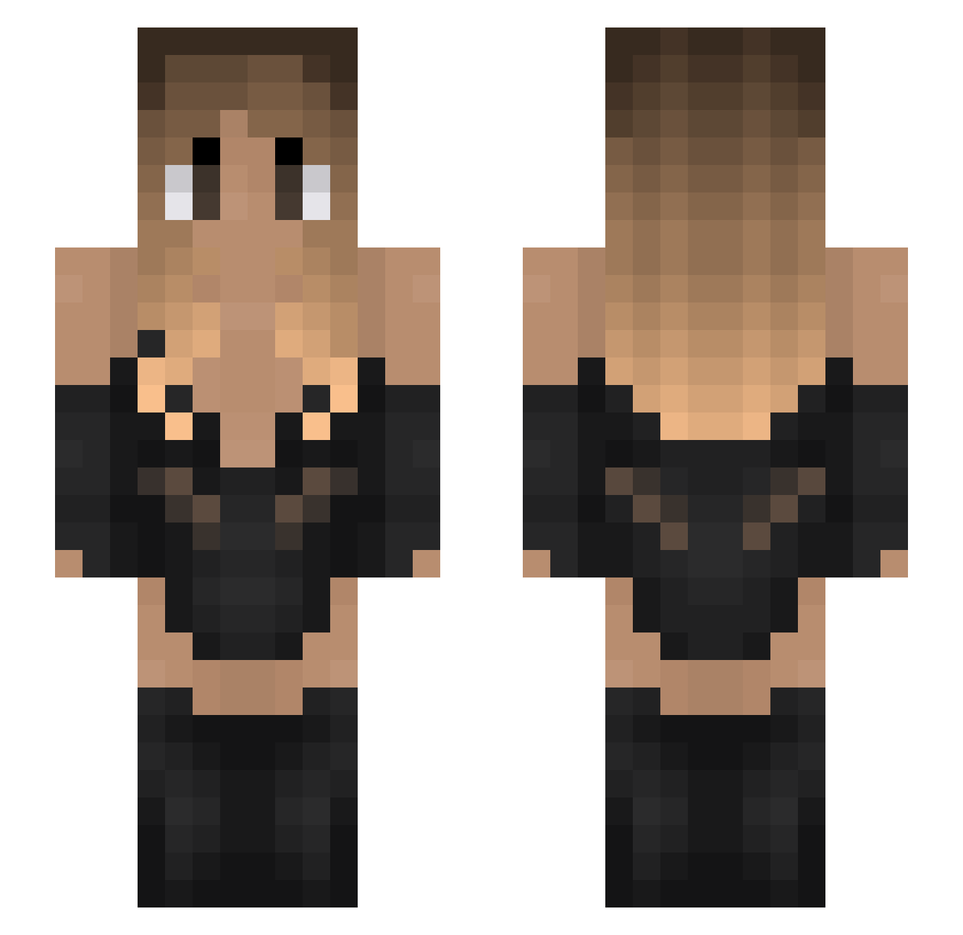RaidonFol Minecraft skin, front and back view