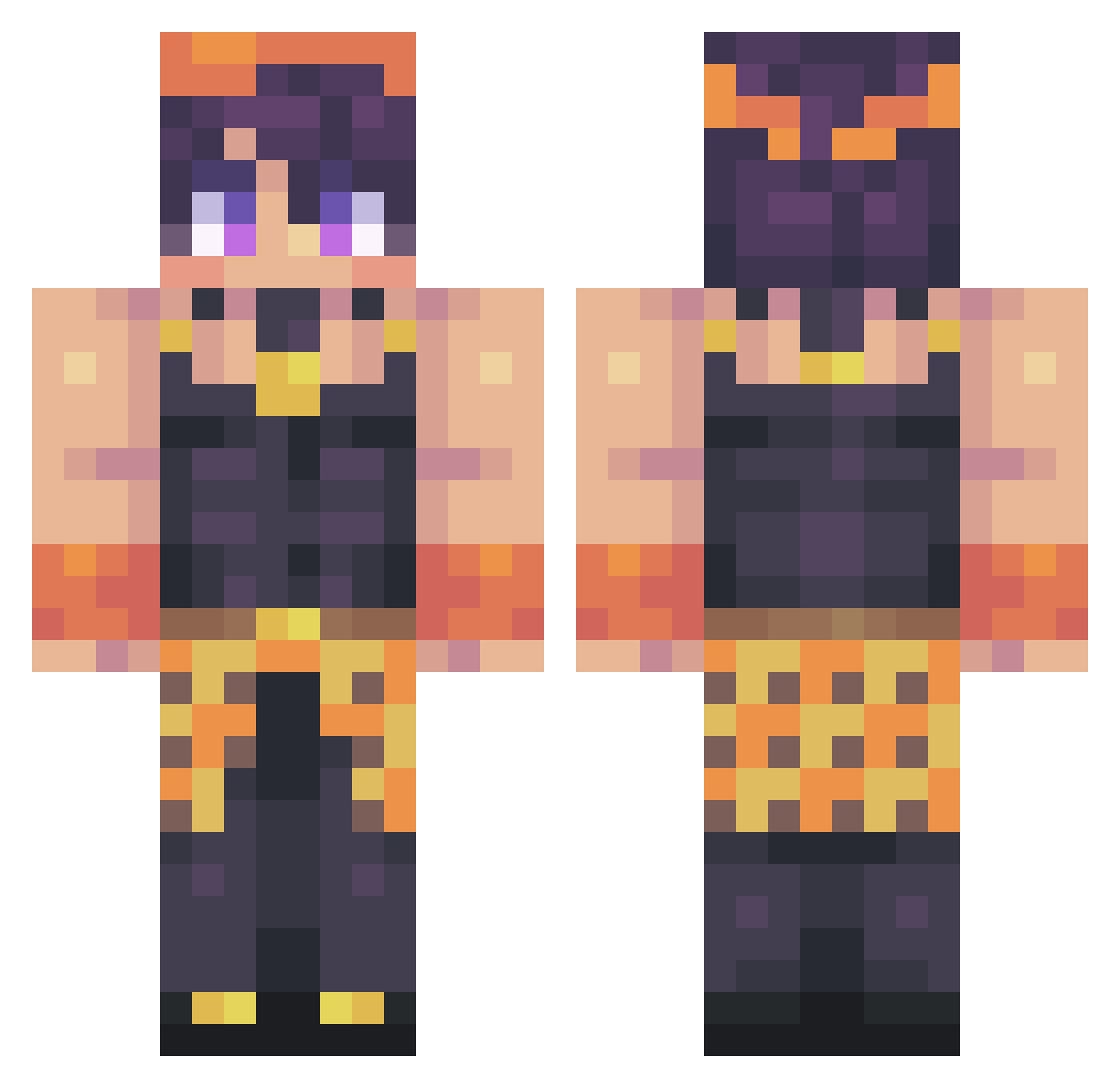 CodkingAD Minecraft skin, front and back view