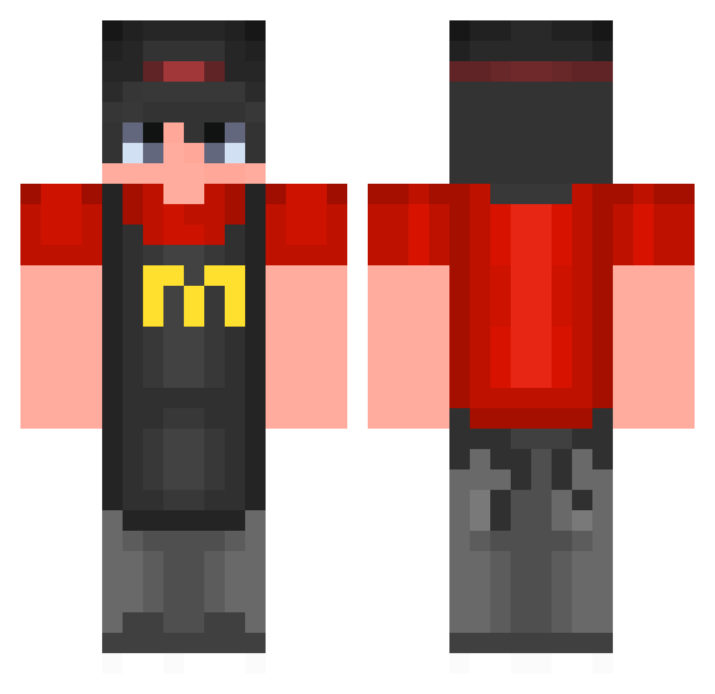 __Acey Minecraft skin, front and back view