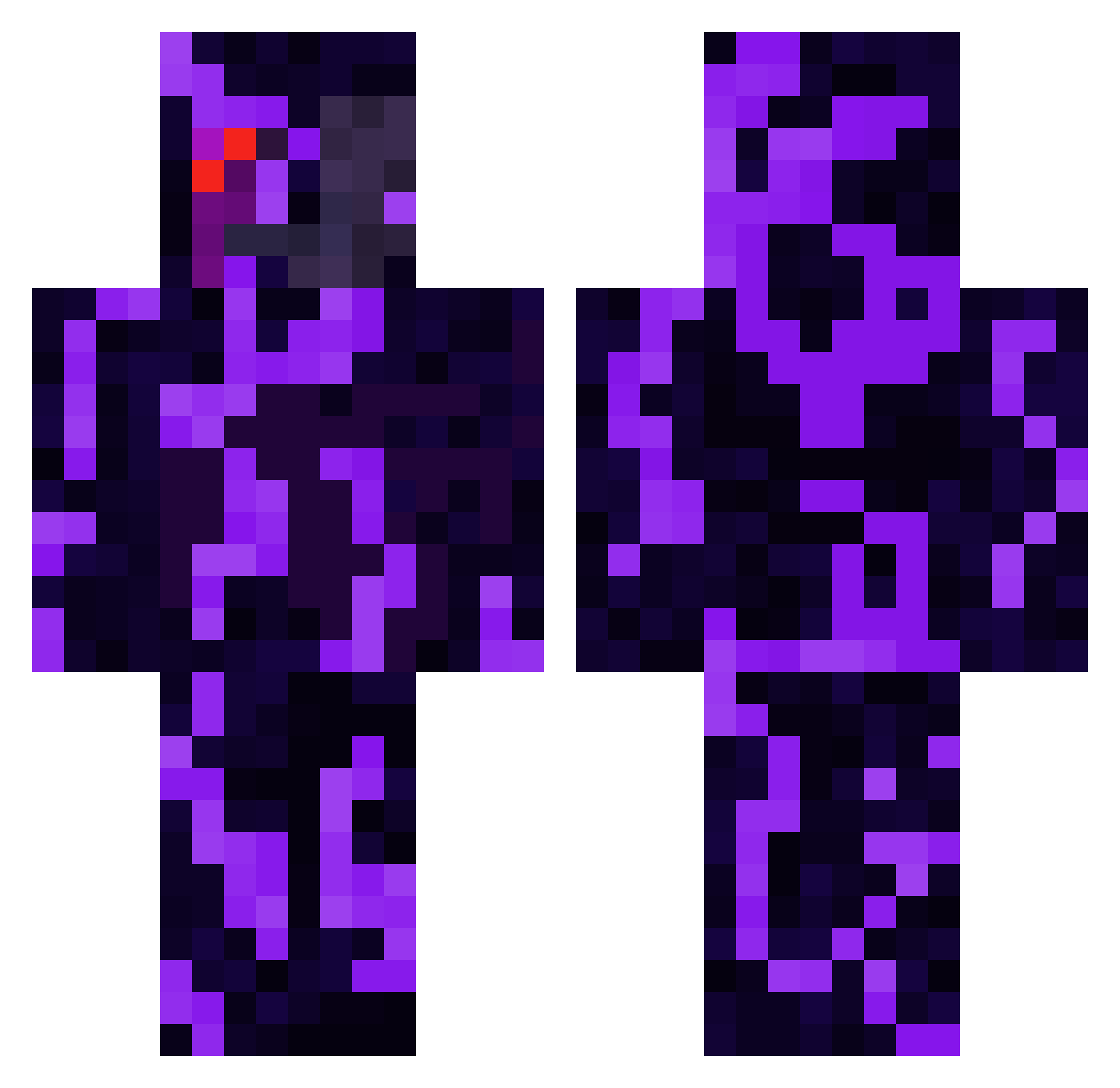 Worldkraft Minecraft skin, front and back view