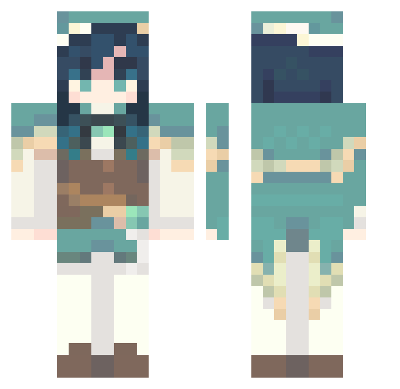 drysrd Minecraft skin, front and back view