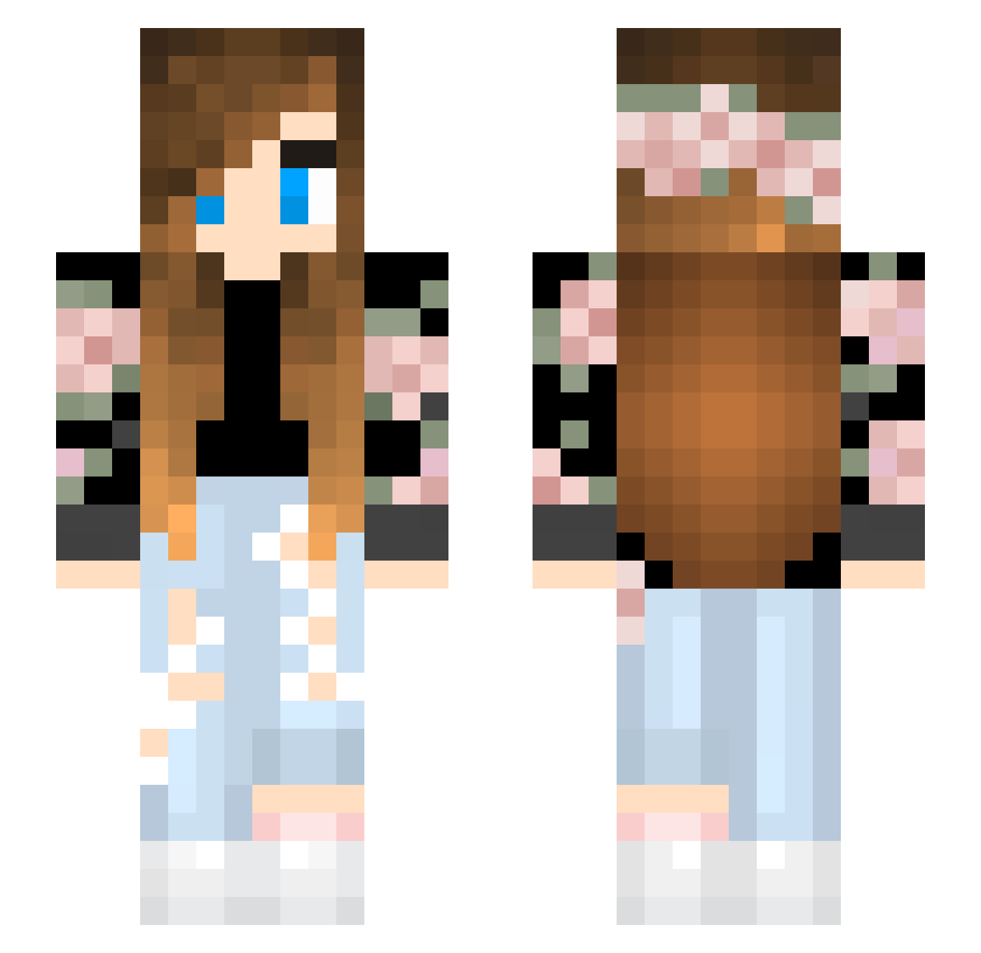 Johanna Minecraft skin, front and back view