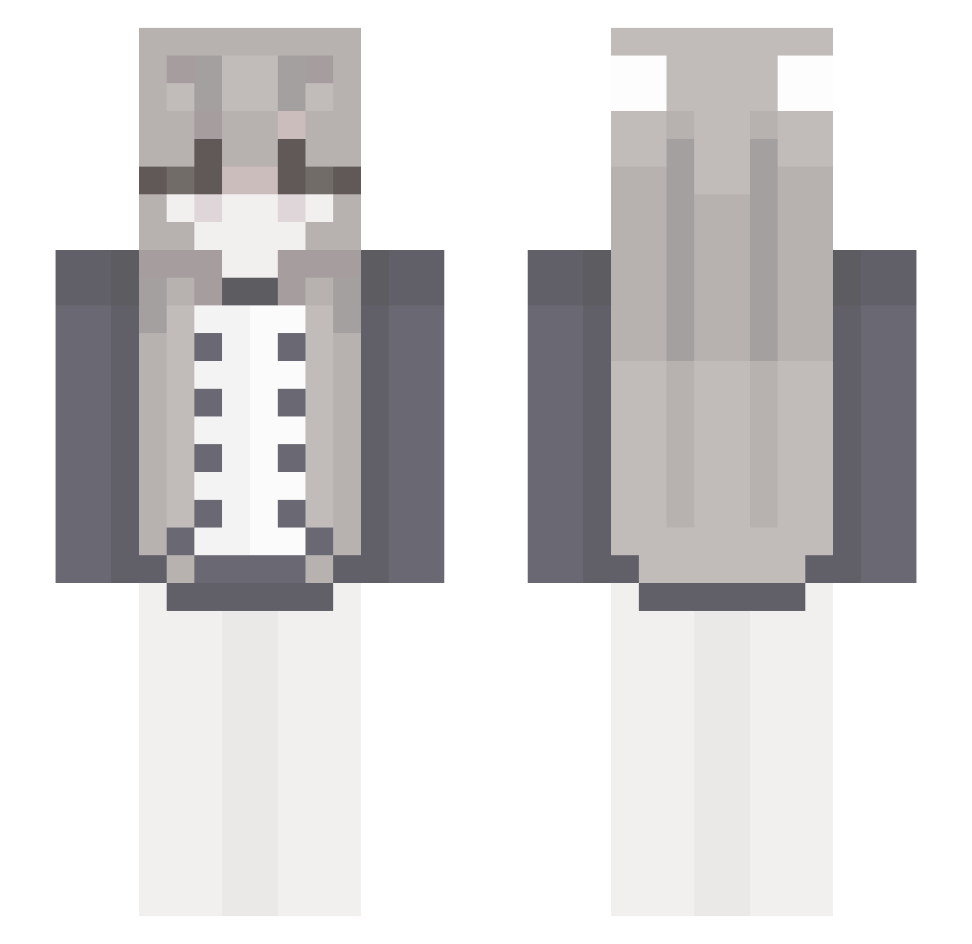 s8sh Minecraft skin, front and back view