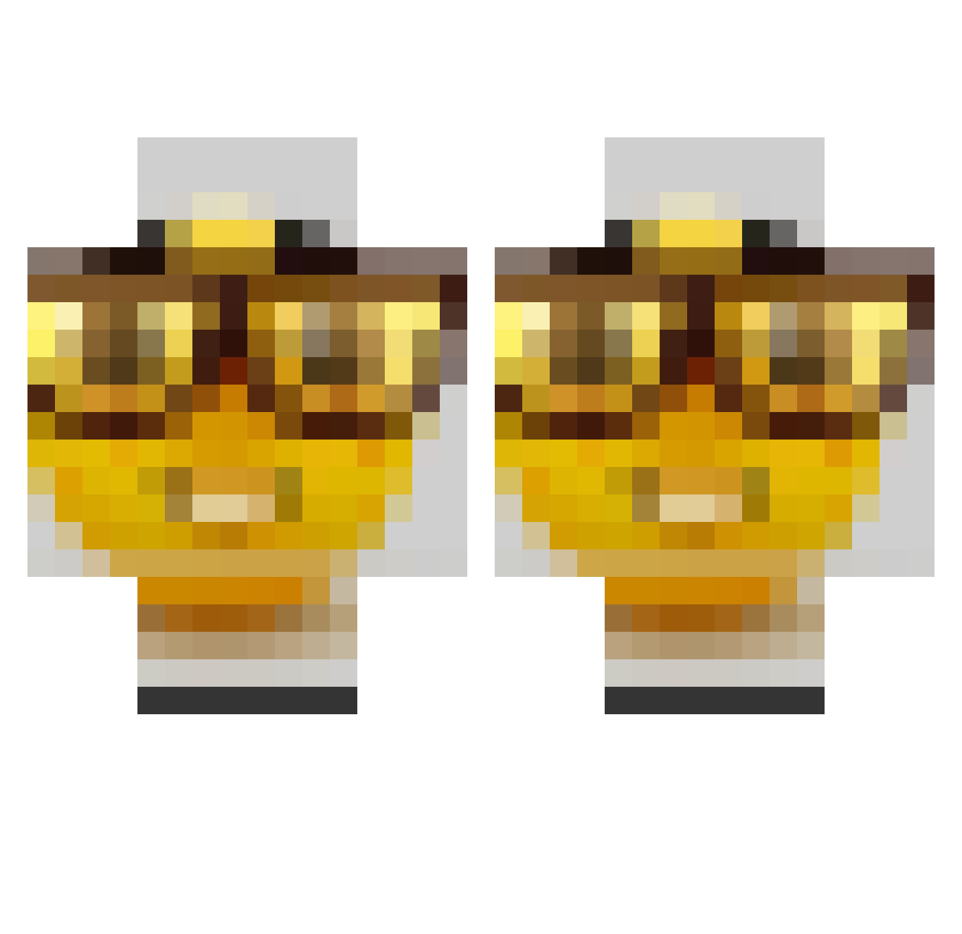 PounderPounder Minecraft skin, front and back view