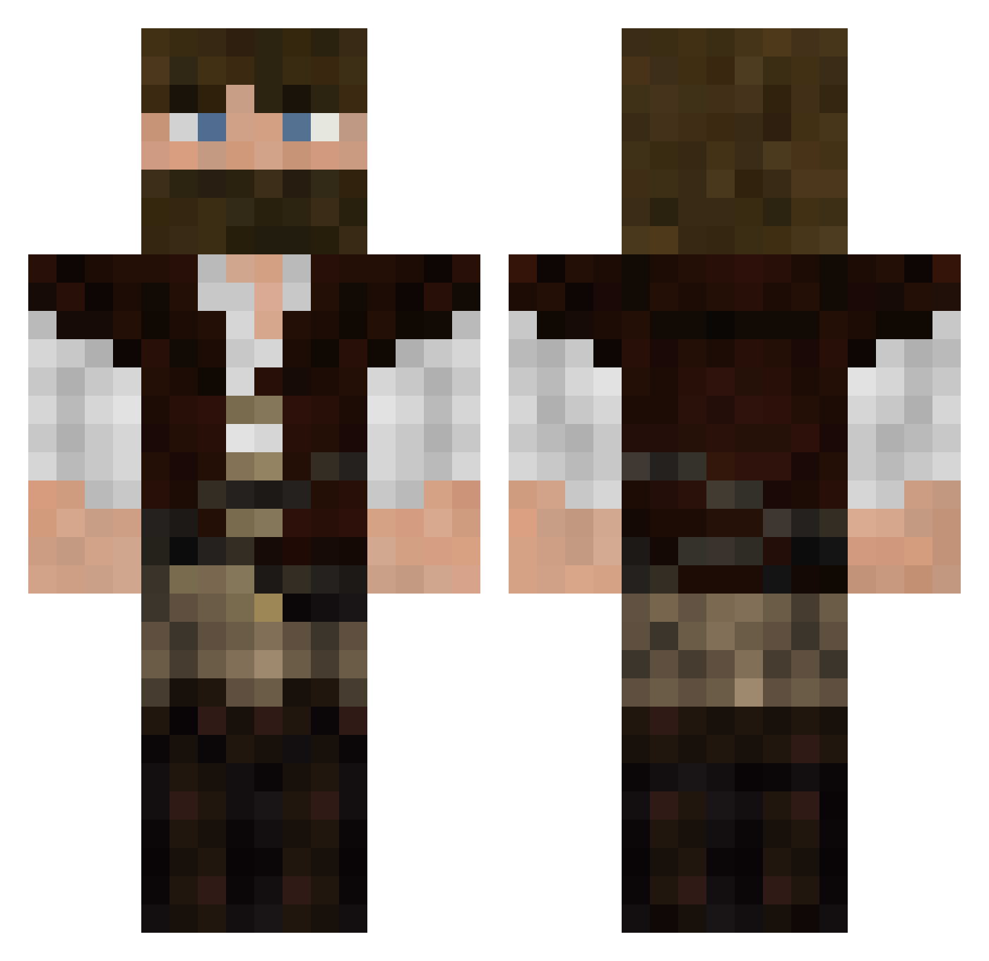 LordGigaFart Minecraft skin, front and back view