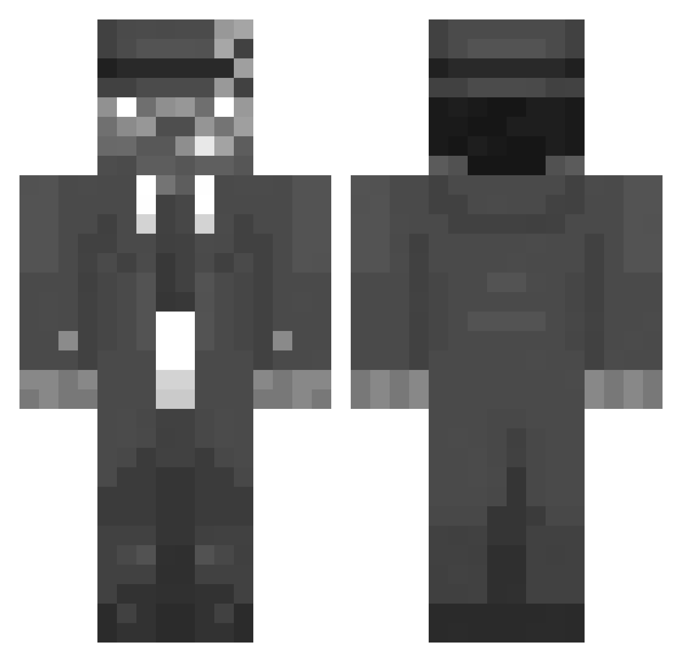 Triquitrakatelas Minecraft skin, front and back view