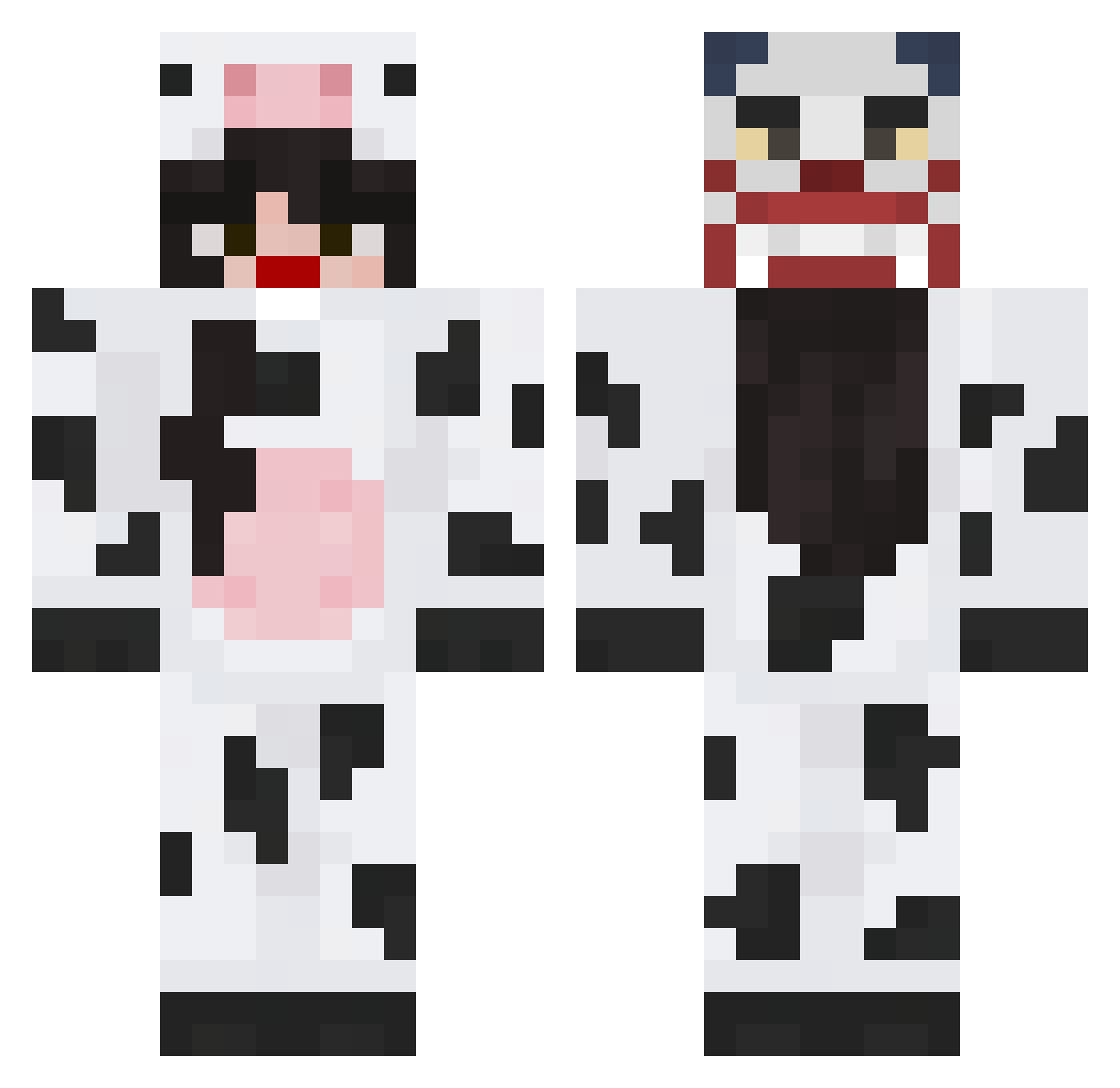 lclowntyl Minecraft skin, front and back view