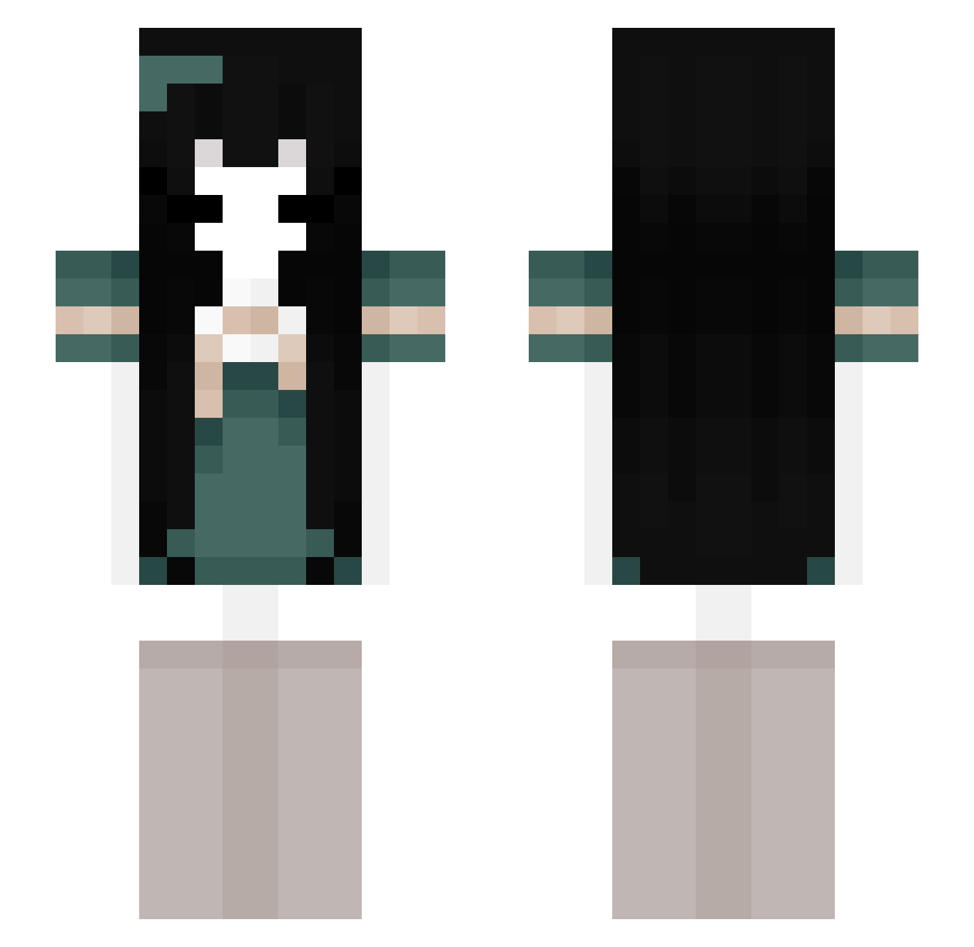 Princess_Leee Minecraft skin, front and back view