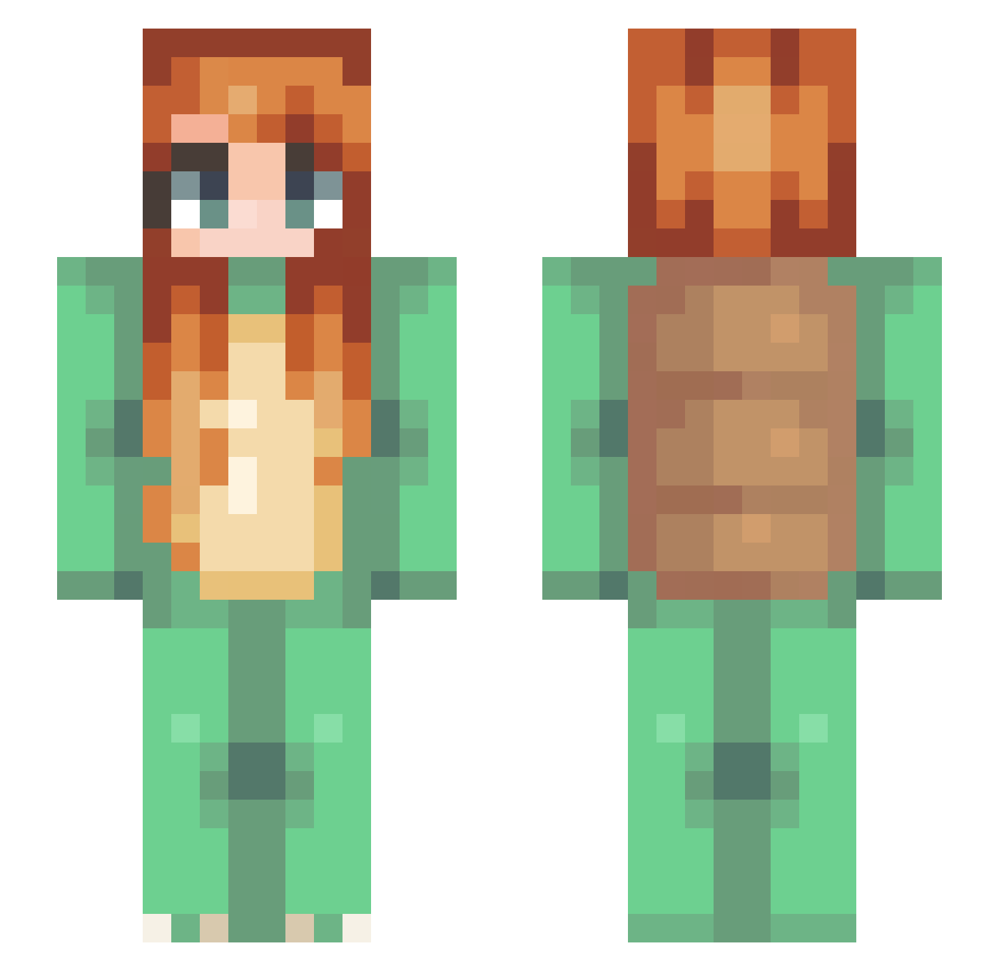 tjkiri_ Minecraft skin, front and back view