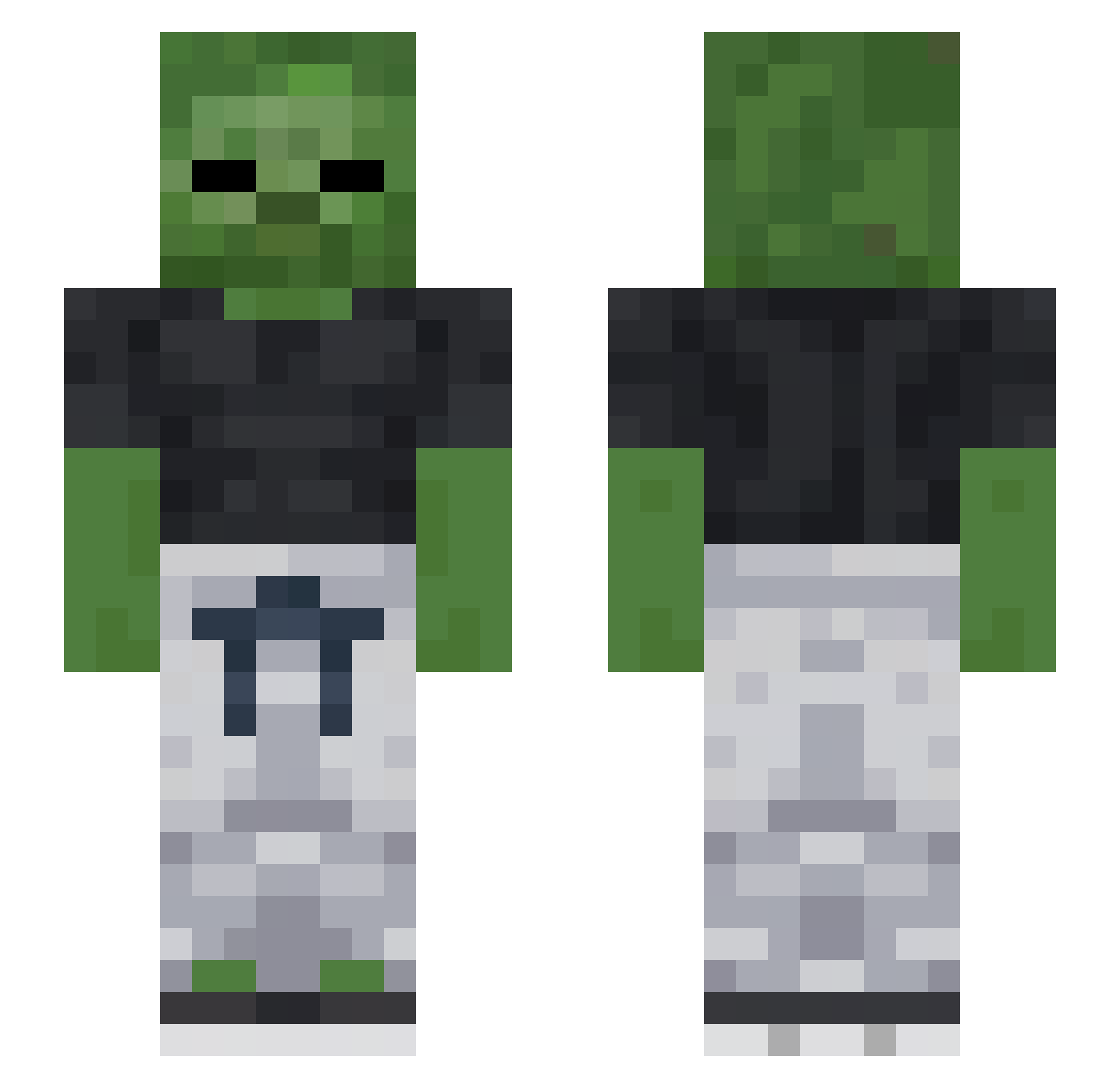 Timib0y Minecraft skin, front and back view