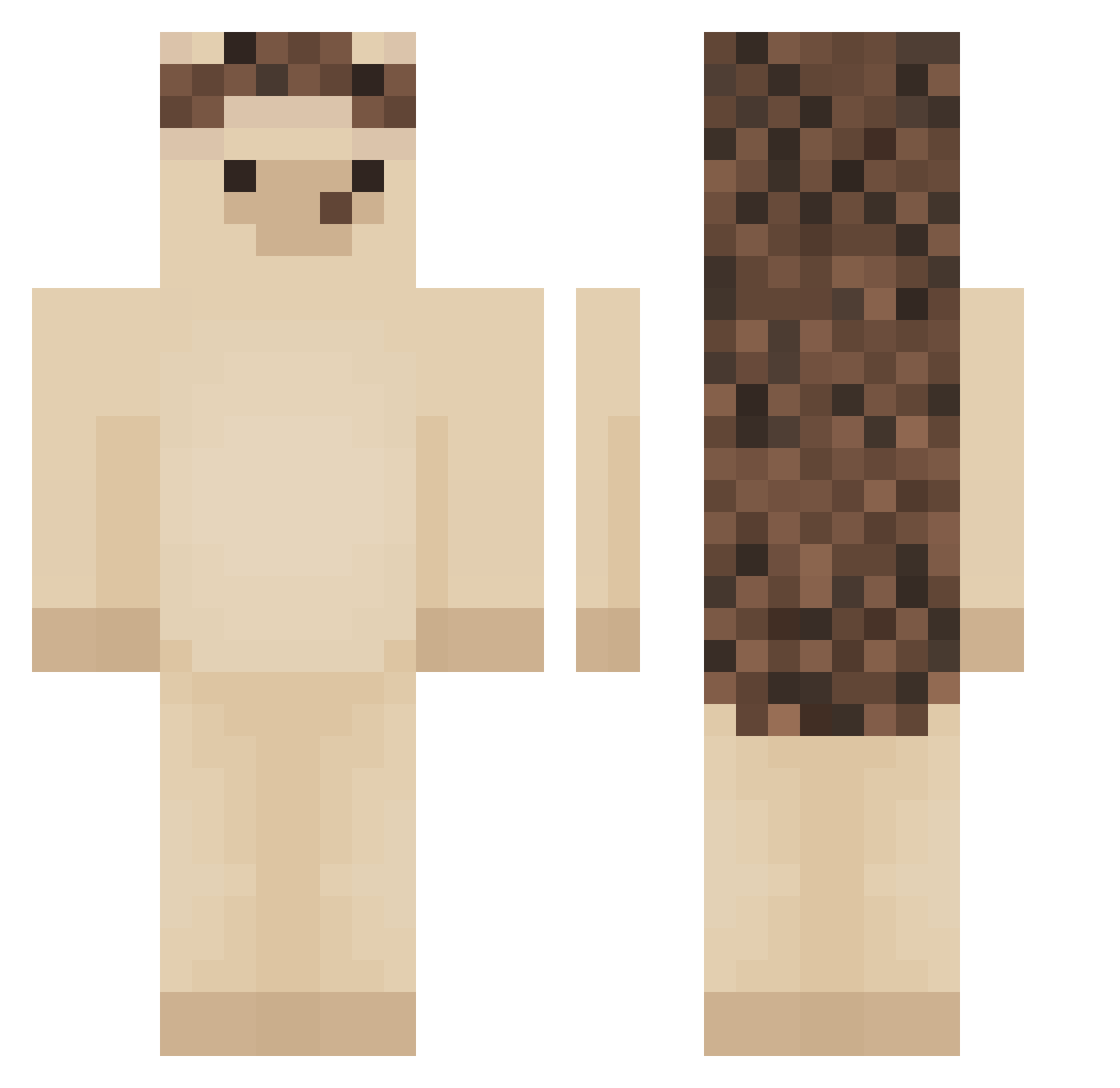 RevusGC Minecraft skin, front and back view