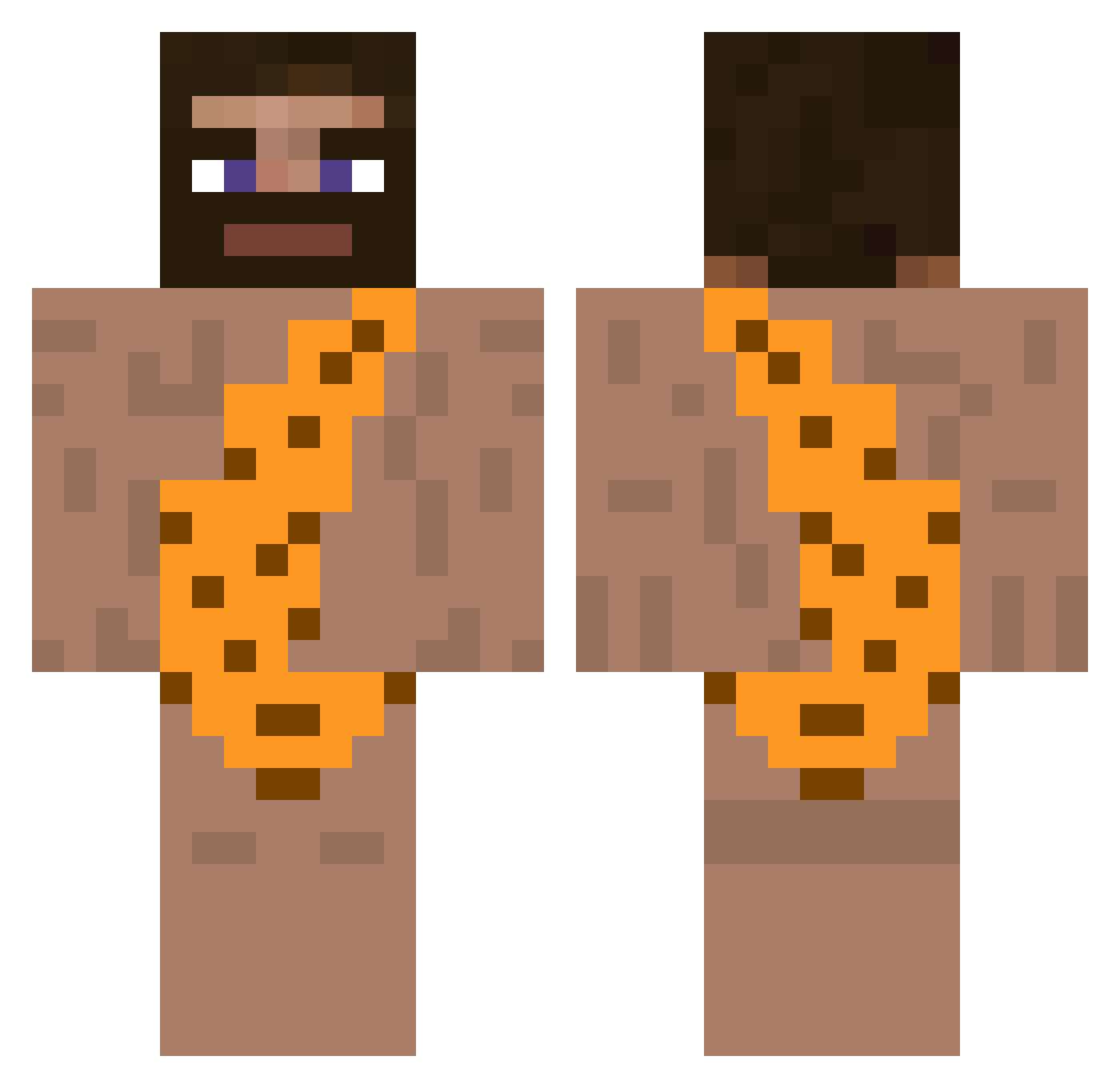 Xi_Jinping67 Minecraft skin, front and back view