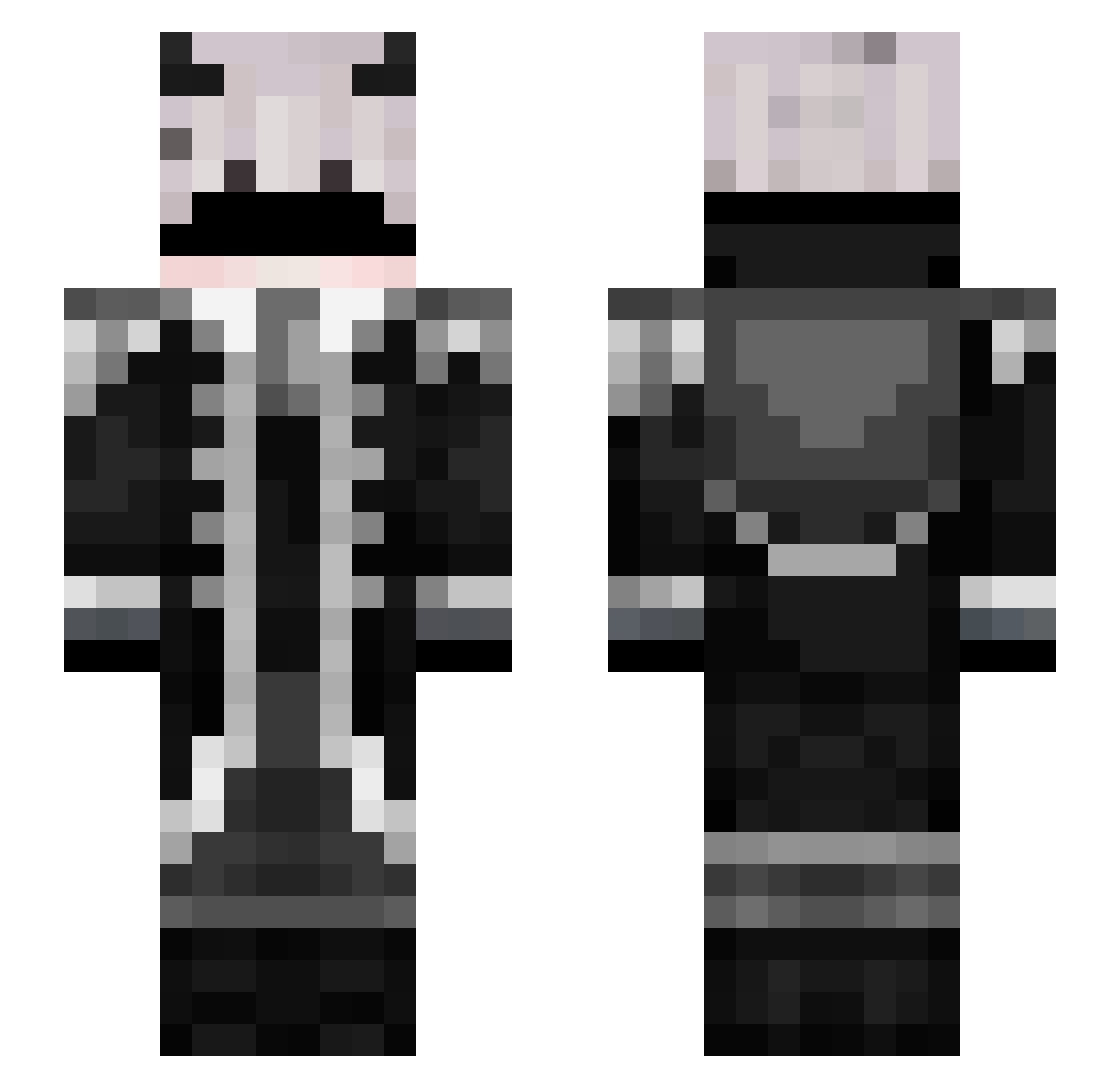 xDarkPhantom Minecraft skin, front and back view