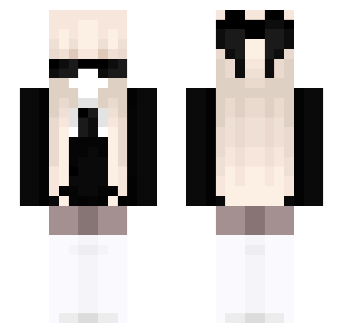 ThyMan Minecraft skin, front and back view