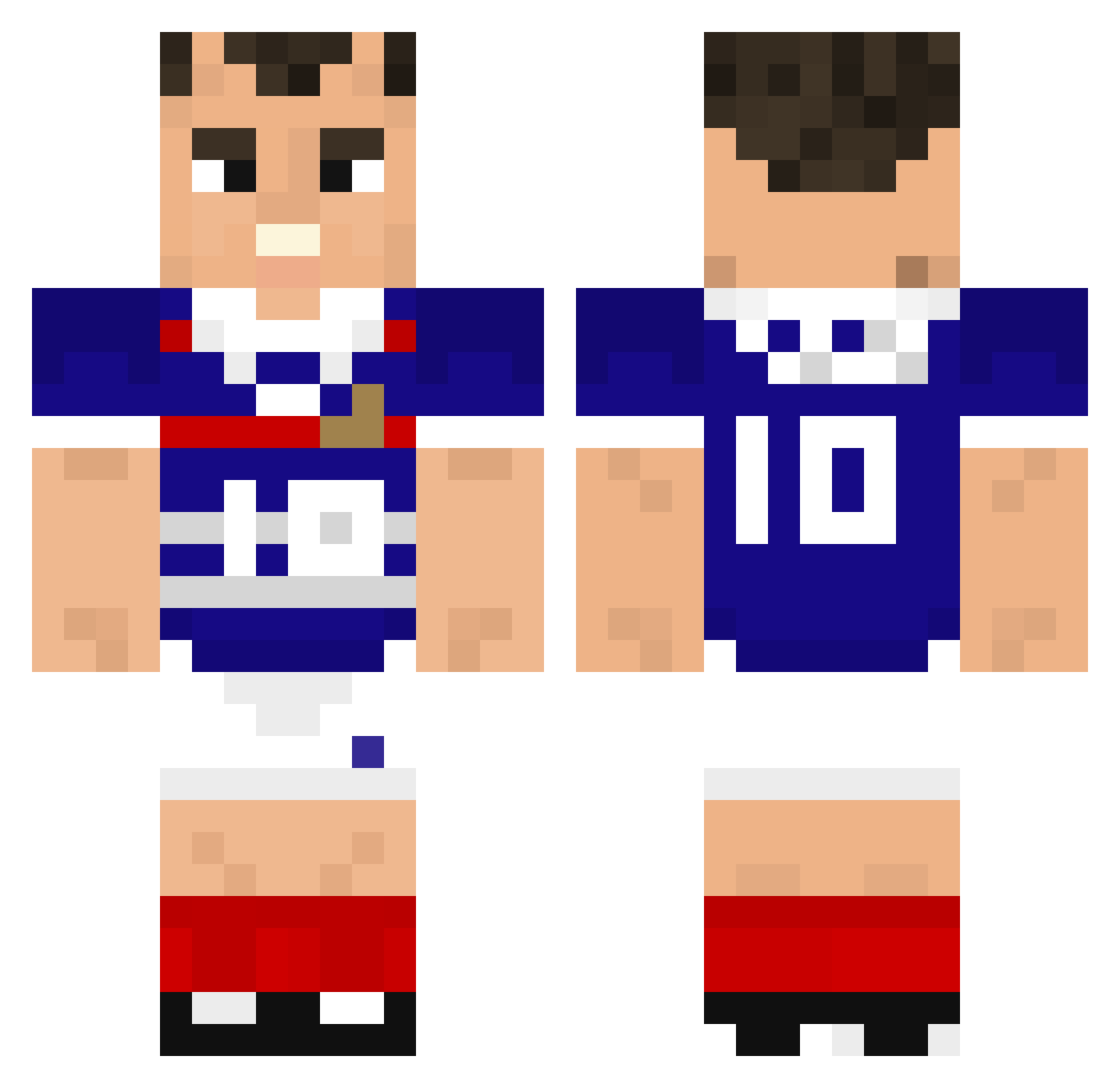Zaguumi Minecraft skin, front and back view