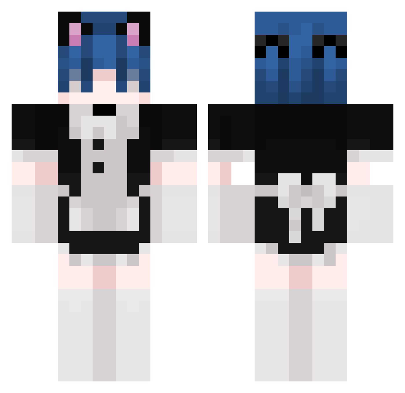 eating_humans Minecraft skin, front and back view
