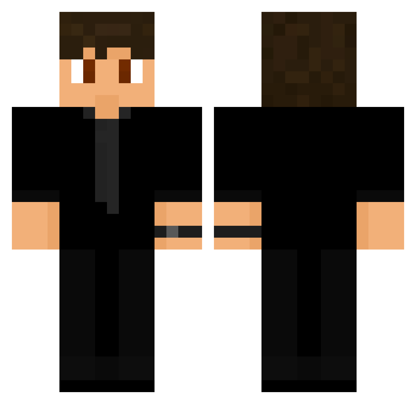 Raphix2409 Minecraft skin, front and back view