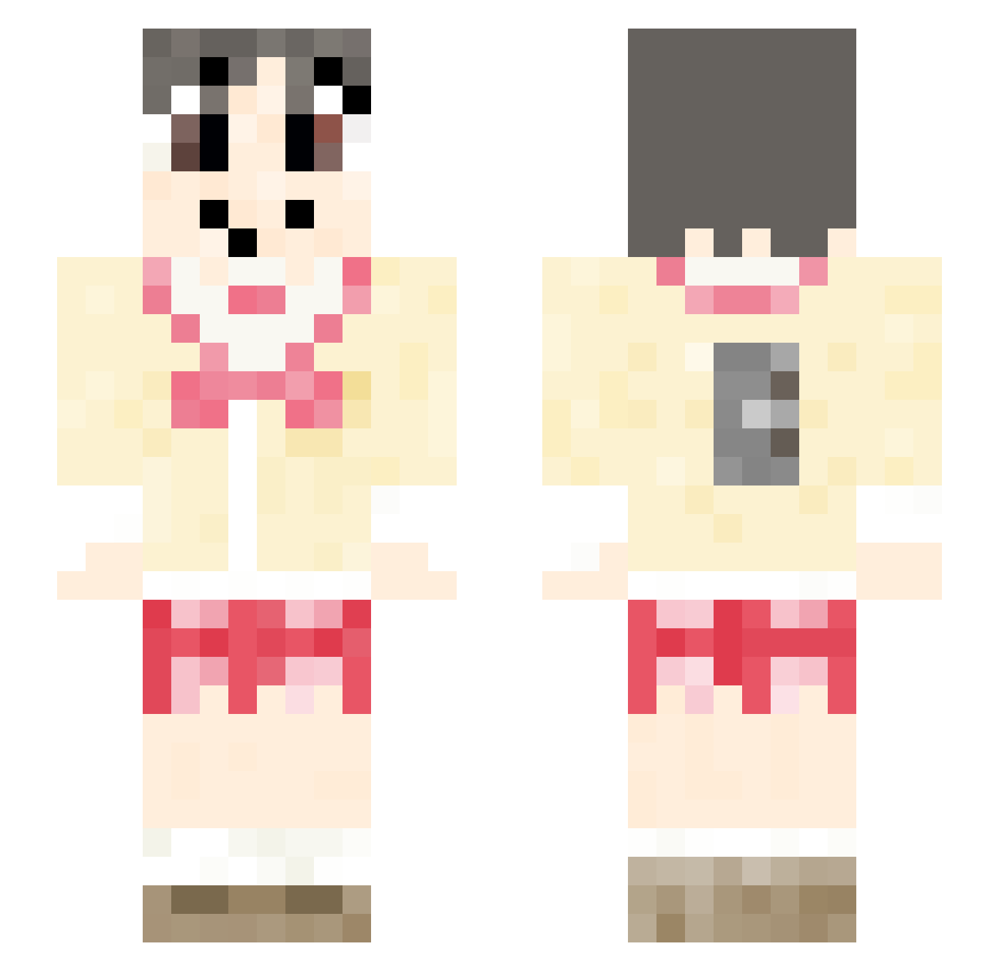 nukepukez Minecraft skin, front and back view