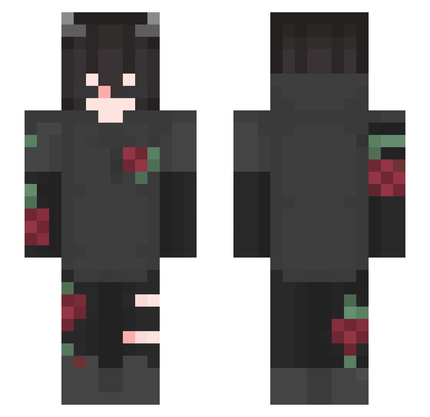 xixxun_x Minecraft skin, front and back view
