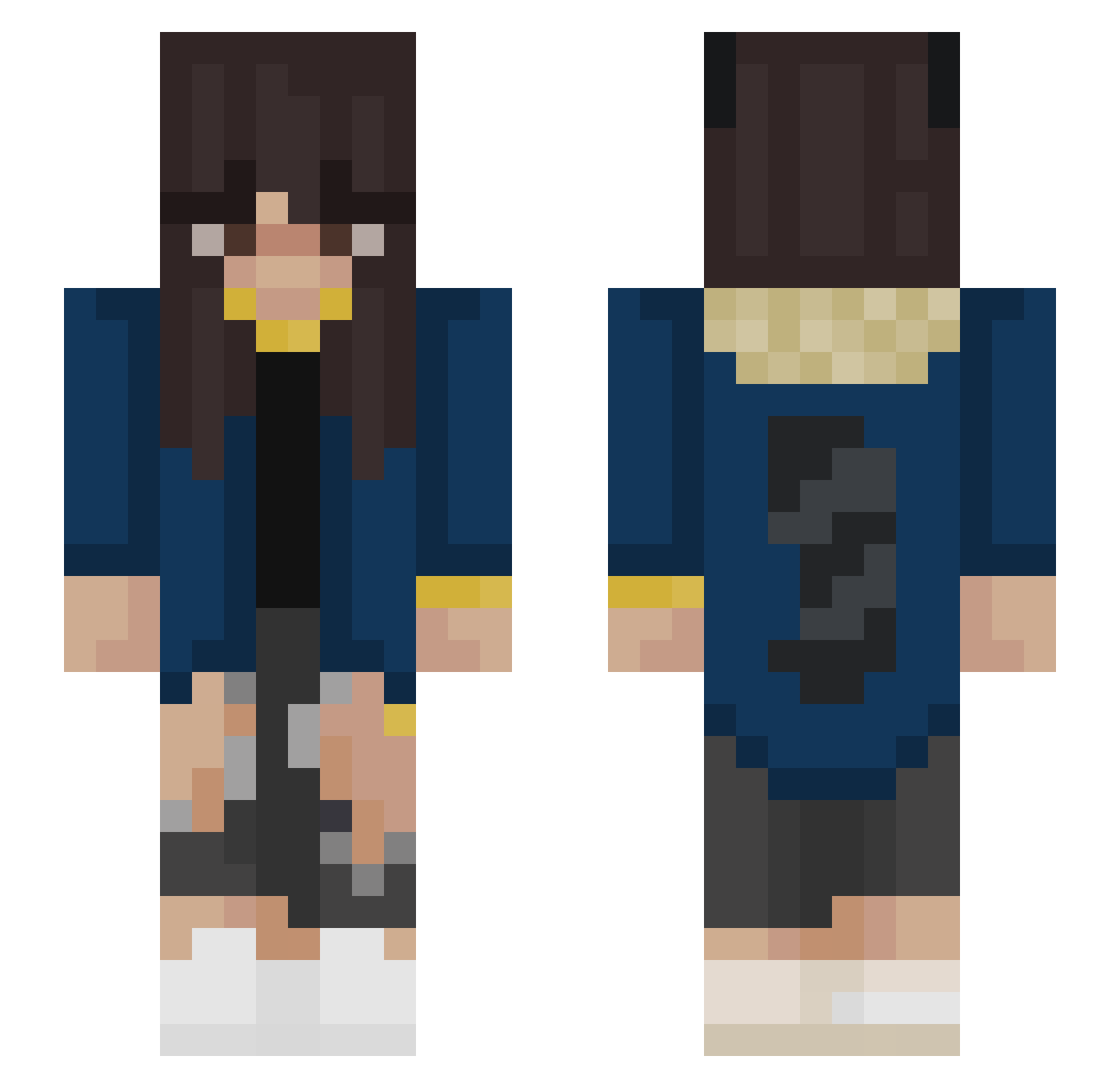ragusss Minecraft skin, front and back view