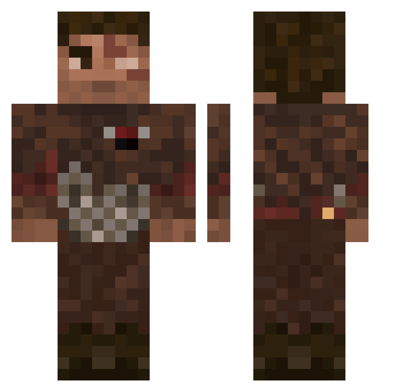 Maklarin Minecraft skin, front and back view