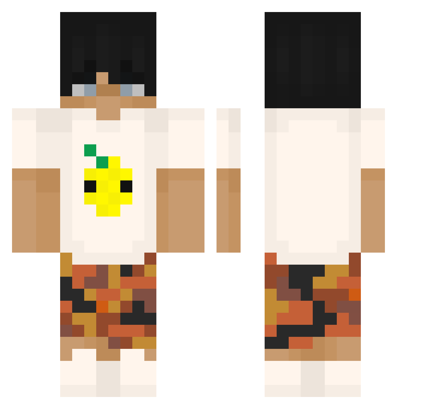 Sleys Minecraft skin, front and back view