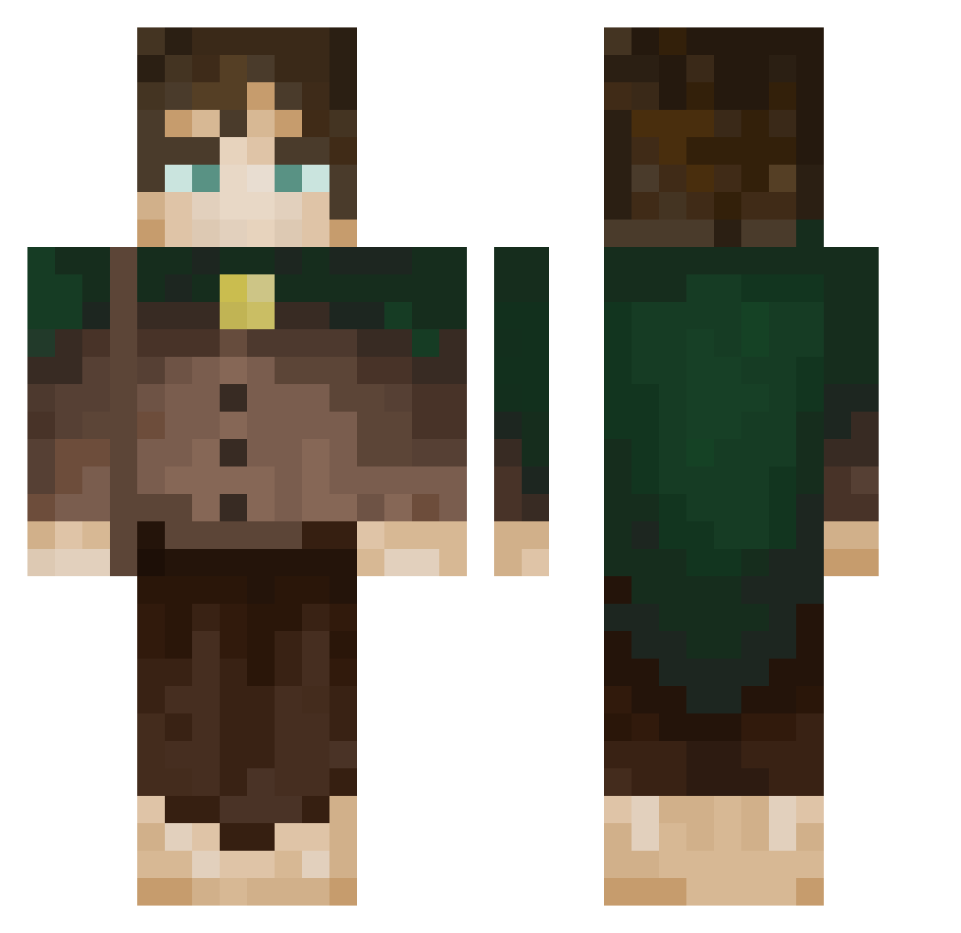 SvampeDrengen Minecraft skin, front and back view