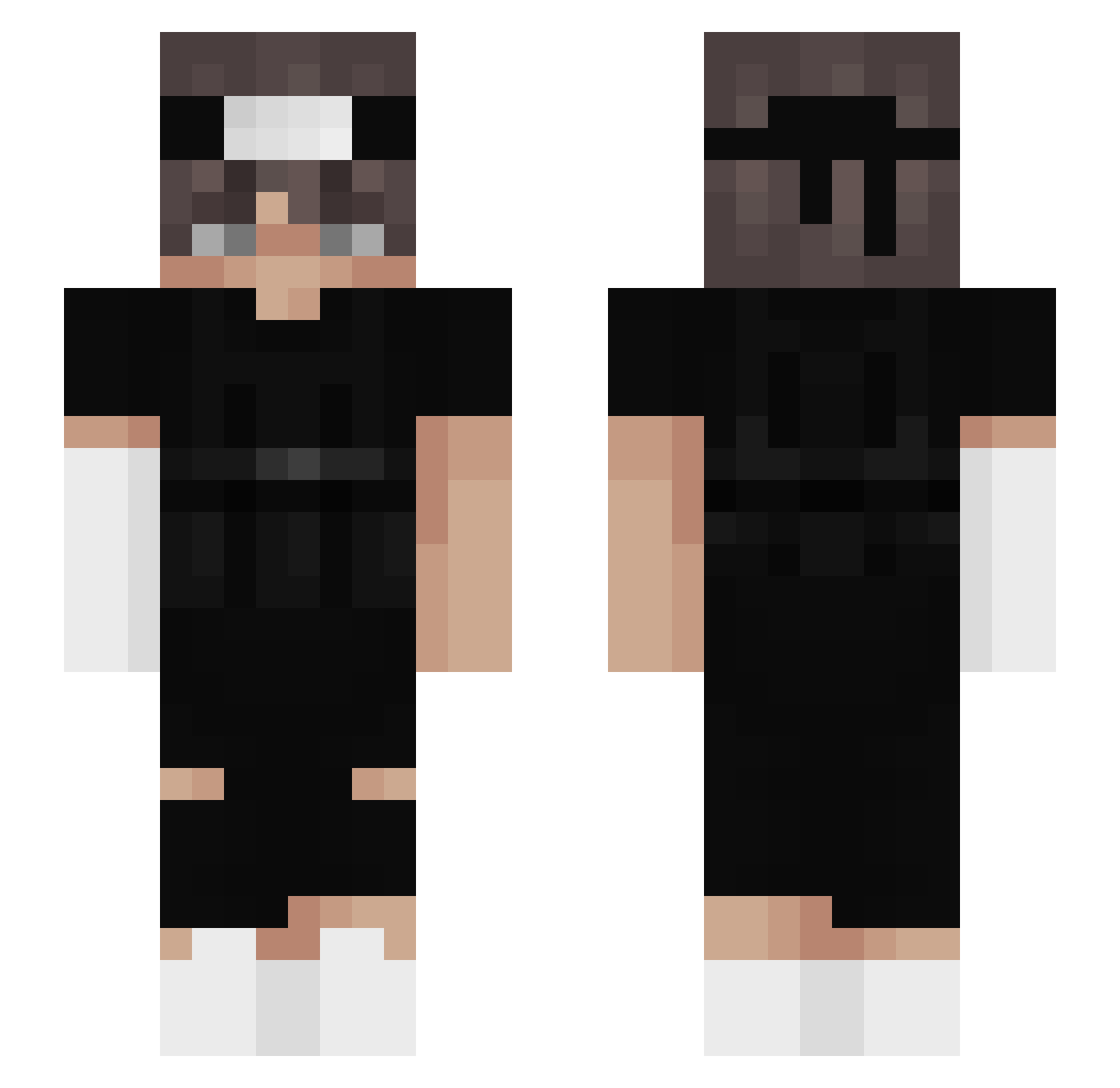 TolgaT Minecraft skin, front and back view