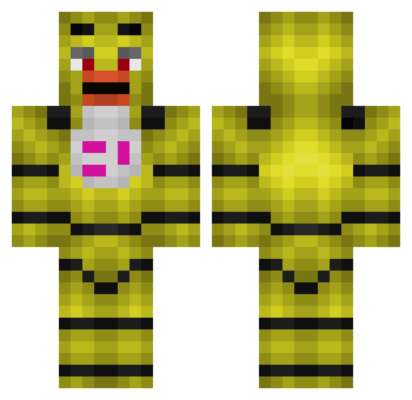 FieryPhoenix378 Minecraft skin, front and back view