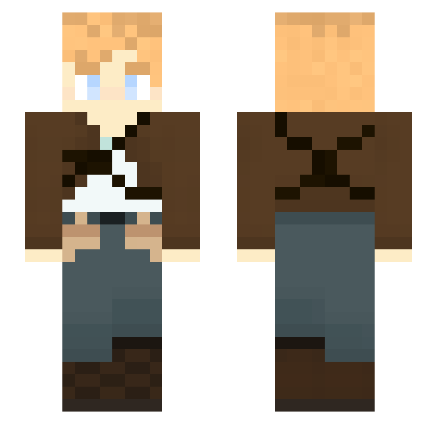 El_FireFox Minecraft skin, front and back view