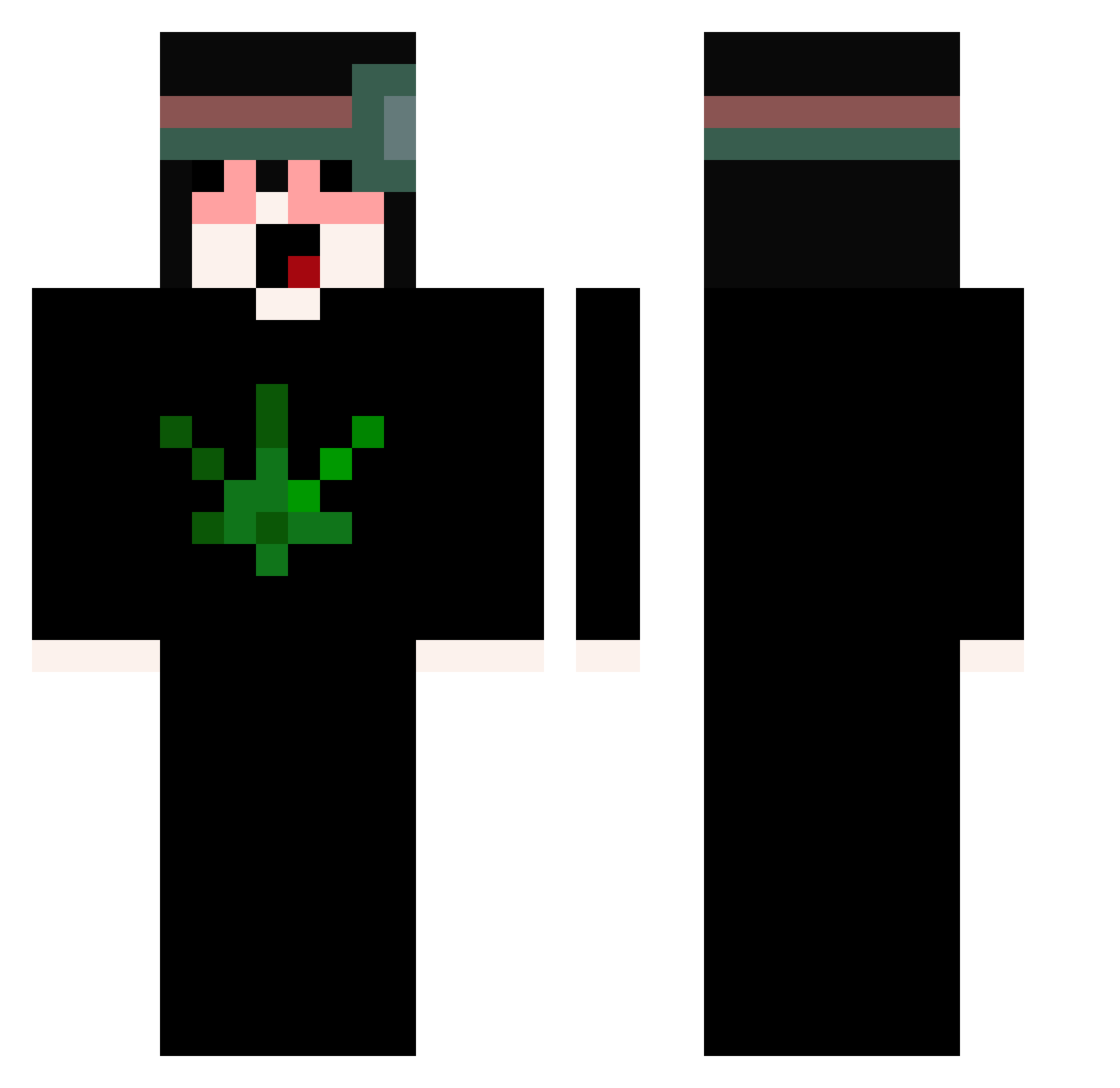 Lokus_77 Minecraft skin, front and back view