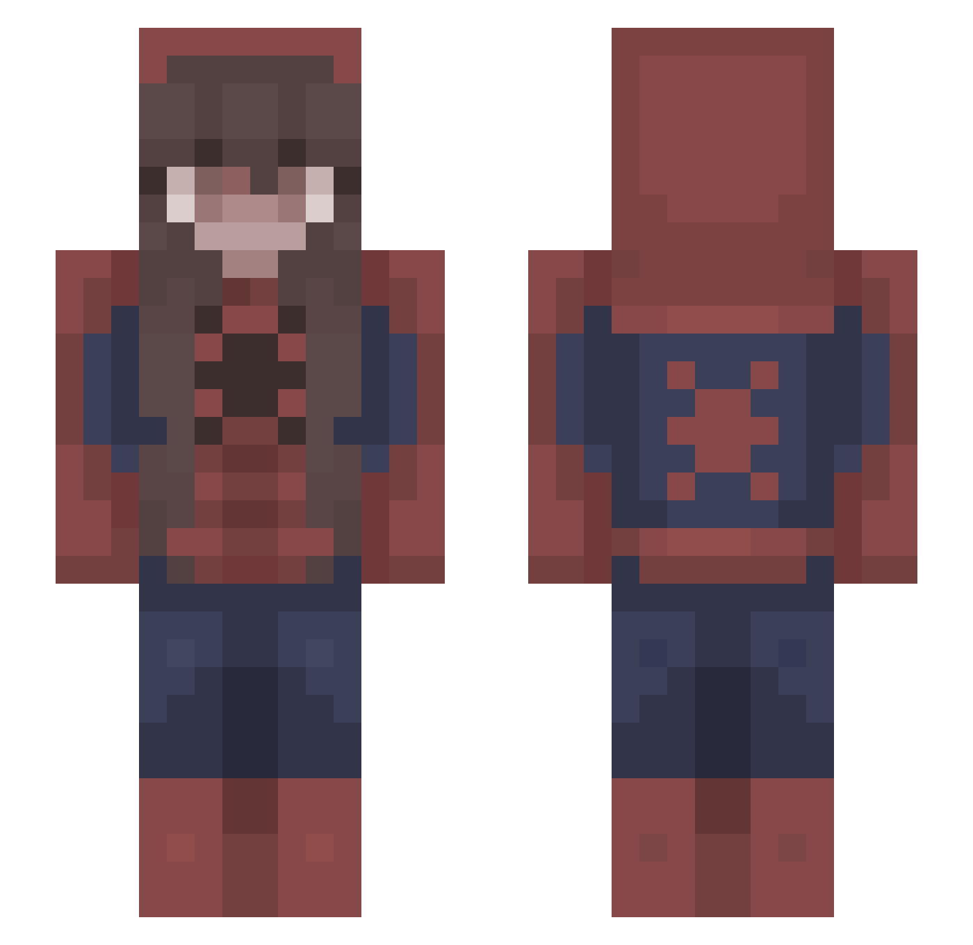 Raelyn_OwO Minecraft skin, front and back view