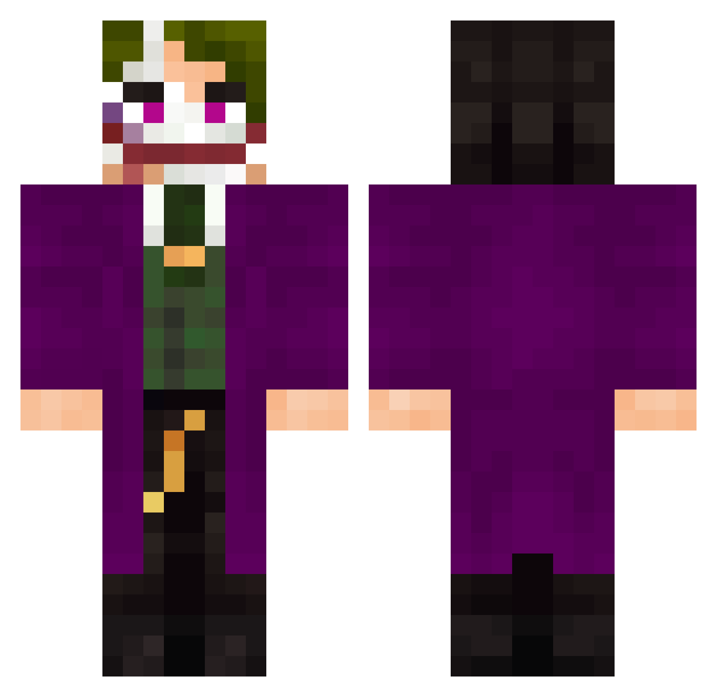 santa2801 Minecraft skin, front and back view