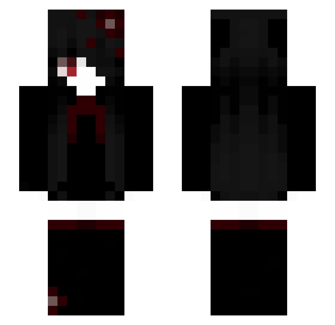 box187 Minecraft skin, front and back view