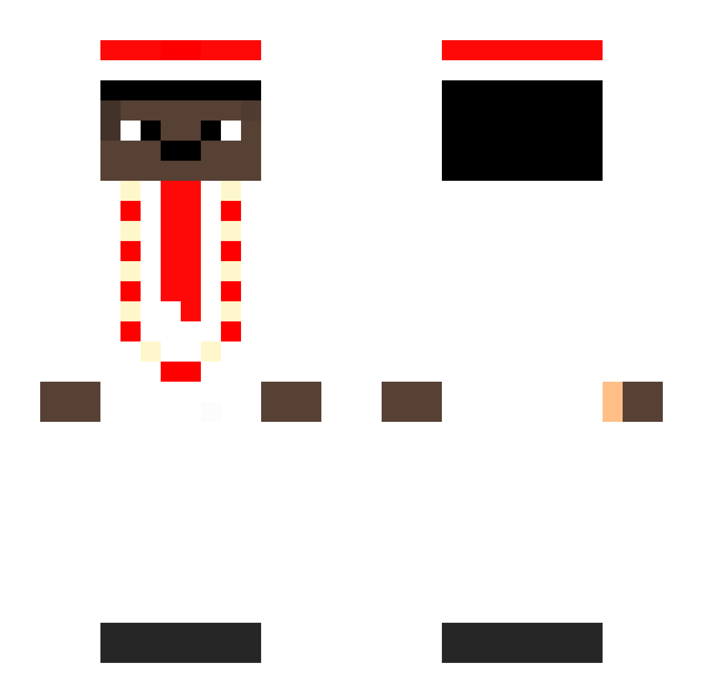 KurtzinnXZ Minecraft skin, front and back view