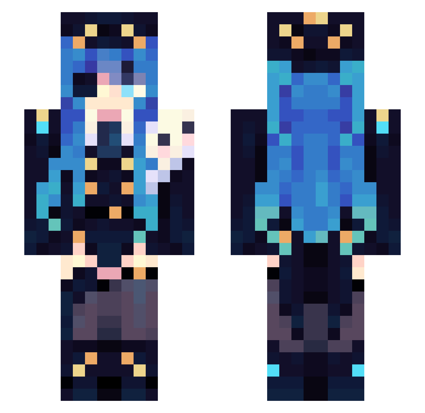 wingflap5 Minecraft skin, front and back view