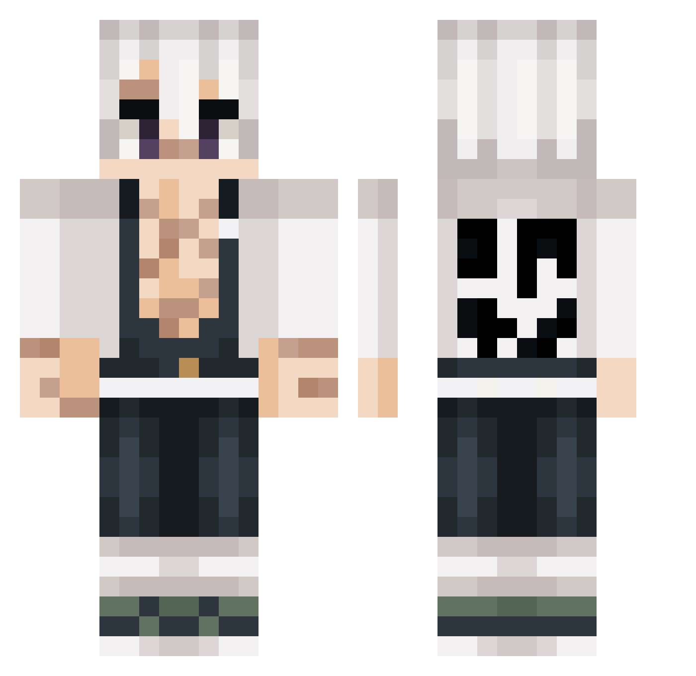 LARCASS Minecraft skin, front and back view